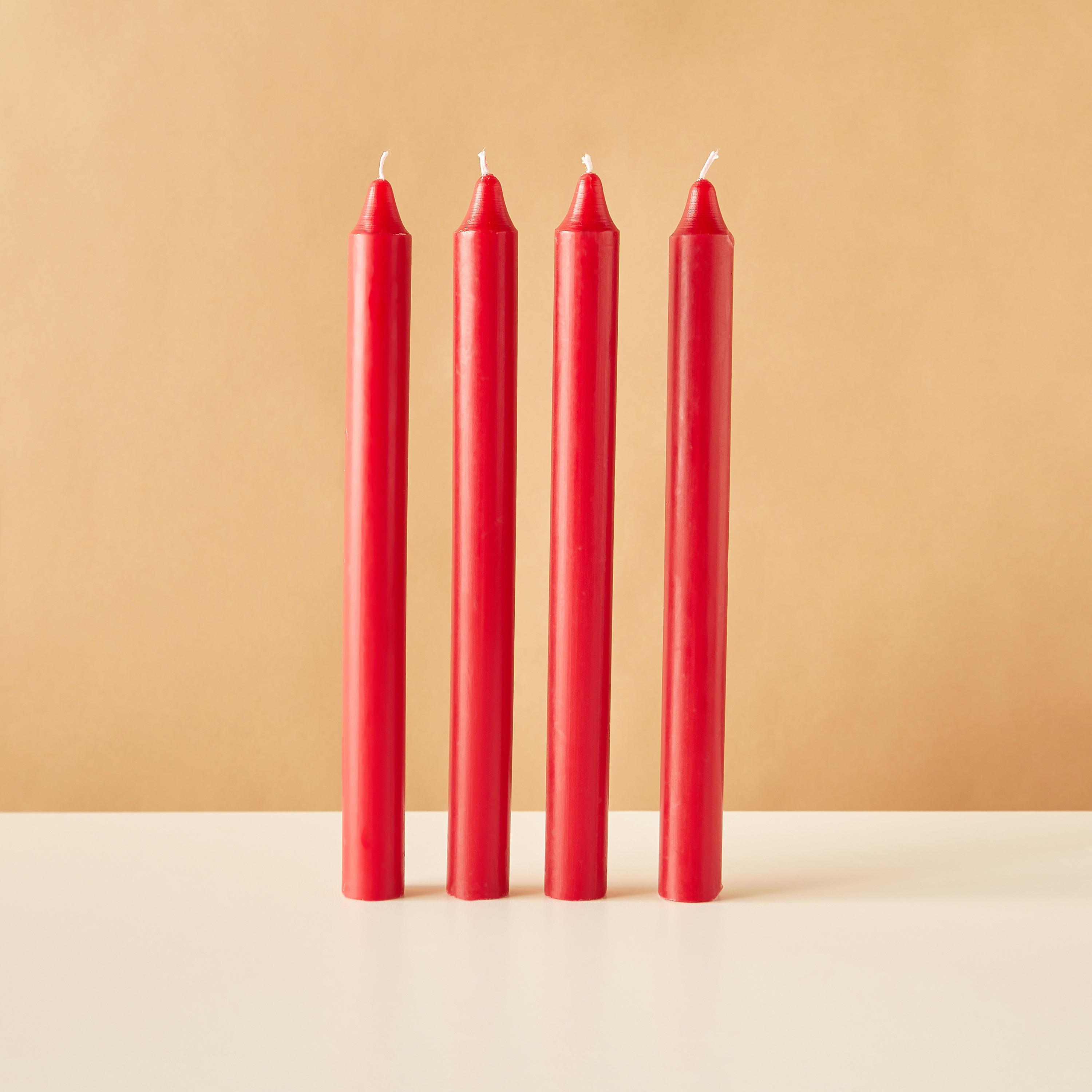 Essentials 4-Piece Rose Blush Scented Dinner Candle Set - 7 H-household-homefragrance-candles-image-3