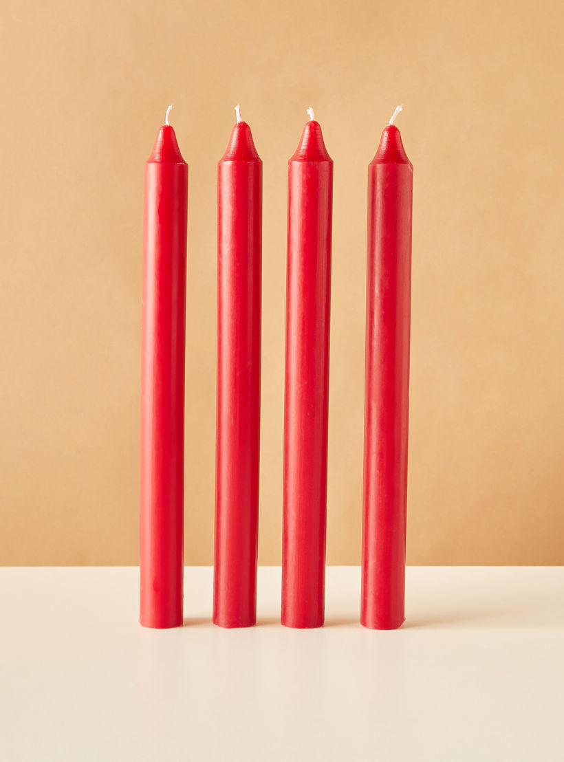 Essentials 4-Piece Rose Blush Scented Dinner Candle Set - 7 H-household-homefragrance-candles-image-3