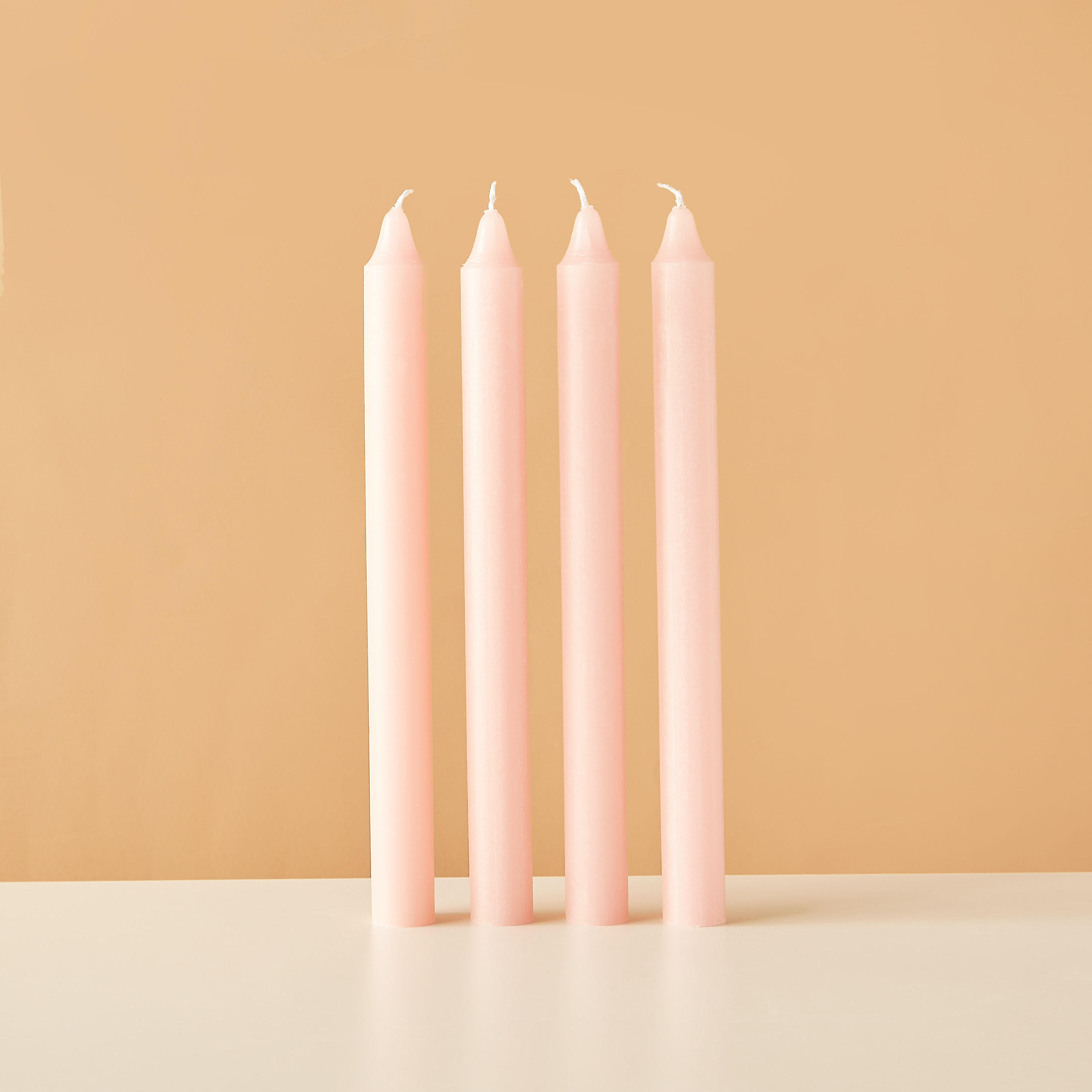 Essentials 4-Piece Rose Blush Scented Dinner Candle Set - 7 H-household-homefragrance-candles-image-2