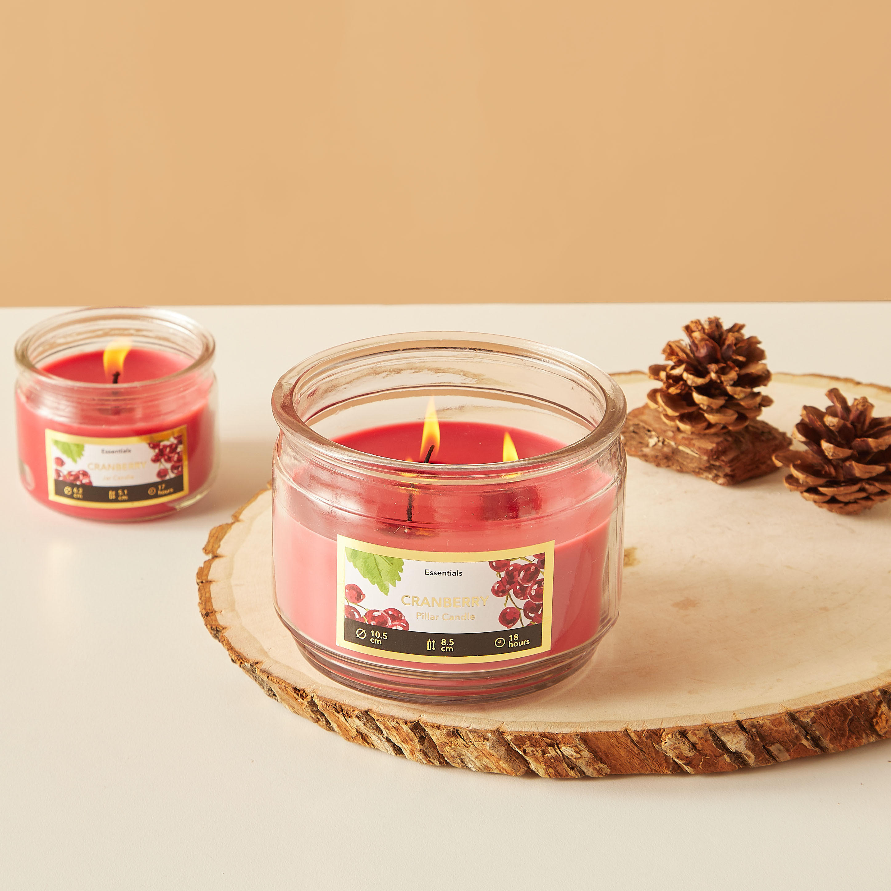 Essentials 3-Wick Vanilla Fleur Scented Glass Jar Candle - 18 H-household-homefragrance-candles-image-1