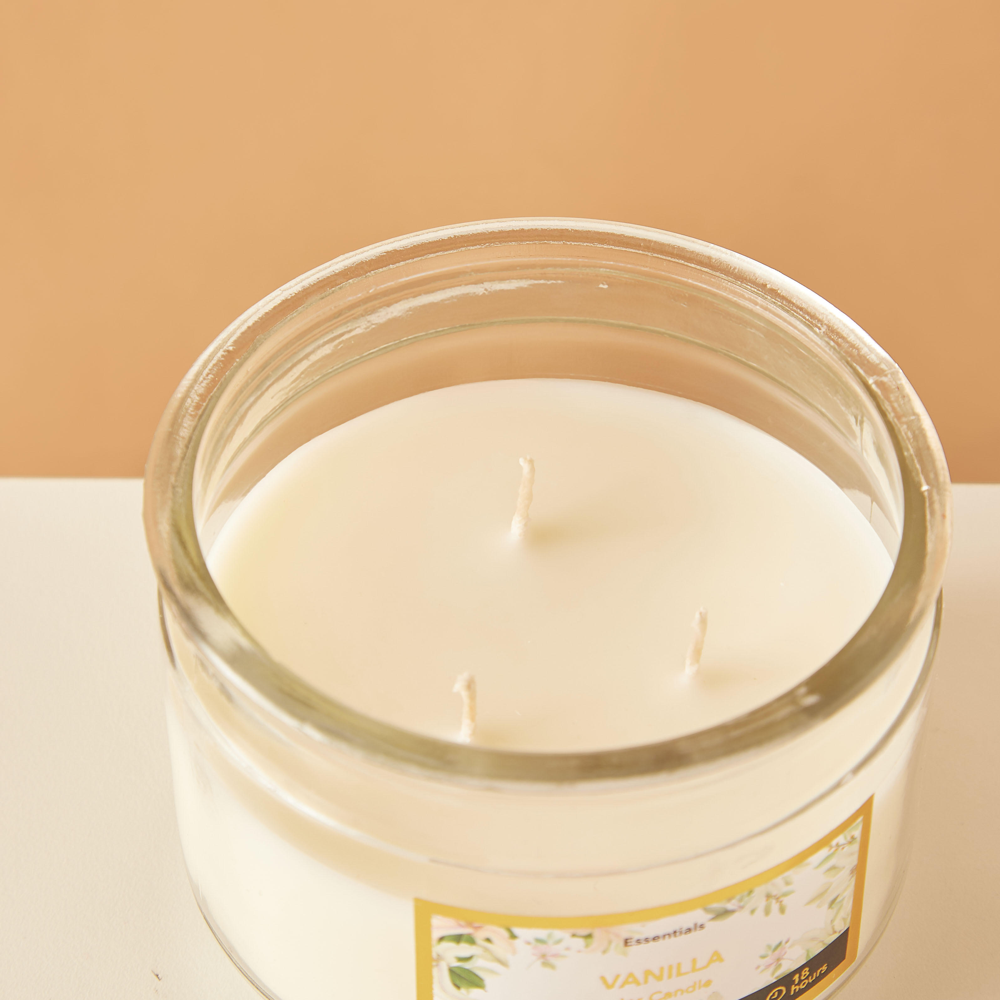Essentials 3-Wick Vanilla Fleur Scented Glass Jar Candle - 18 H-household-homefragrance-candles-image-4