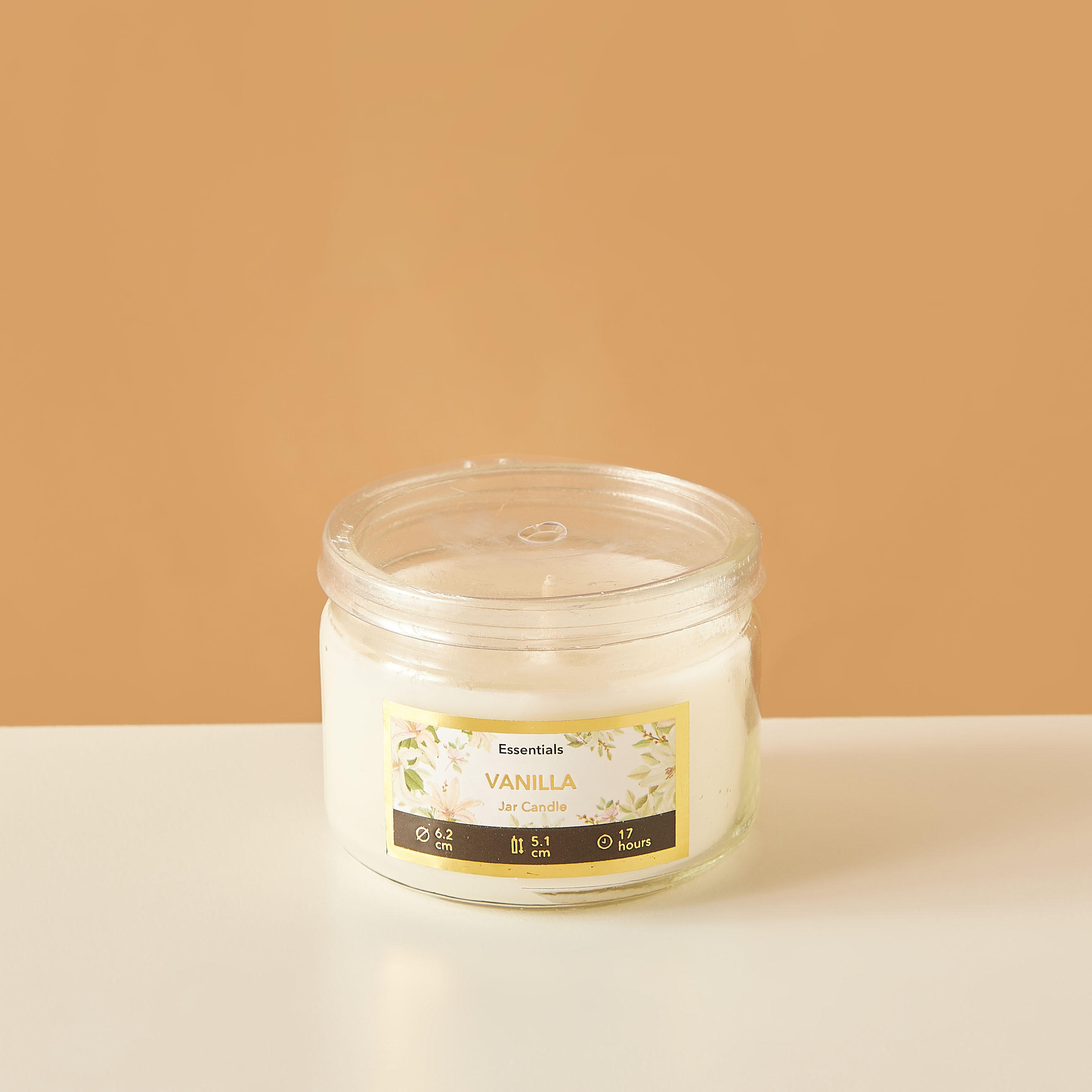 Essentials Vanilla Fleur Scented Glass Jar Candle - 17 H-household-homefragrance-candles-image-2