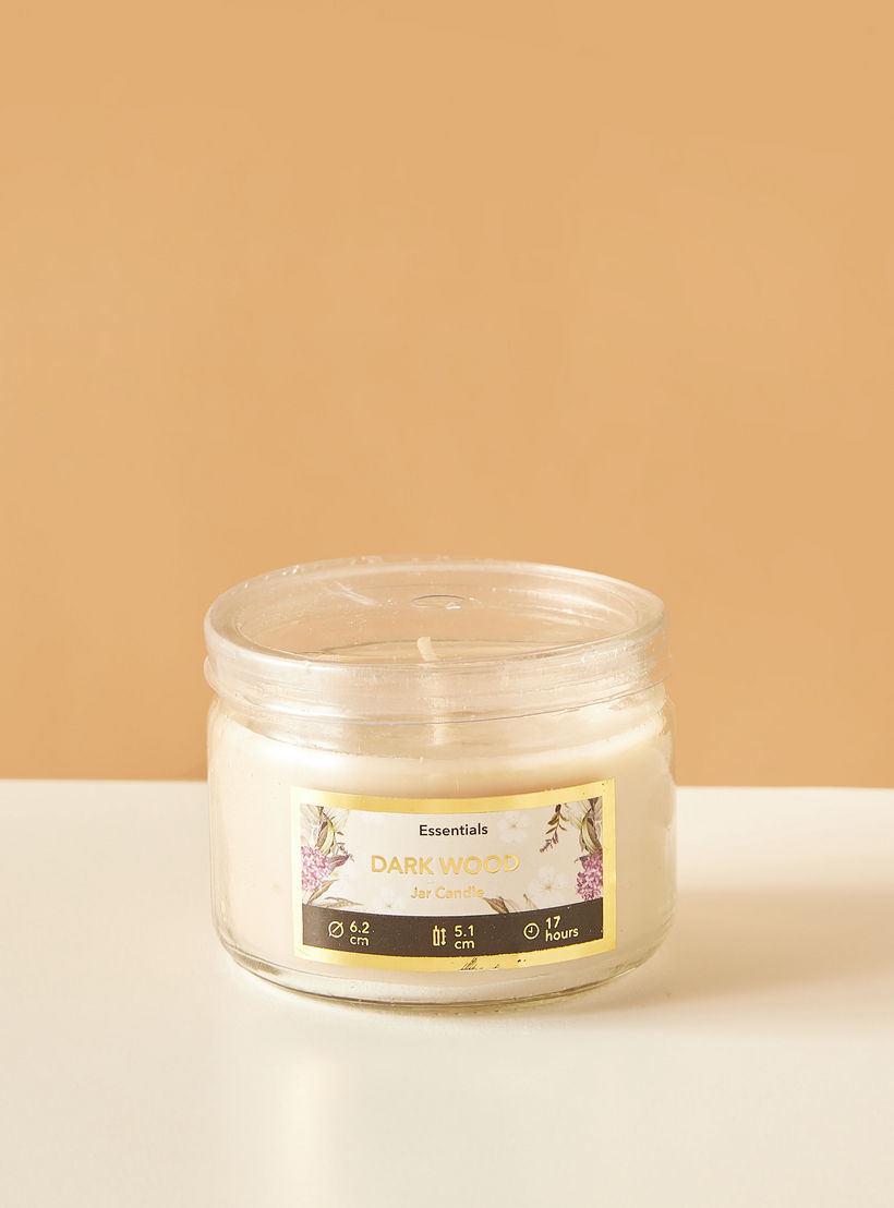 Essentials Vanilla Fleur Scented Glass Jar Candle - 17 H-household-homefragrance-candles-image-2
