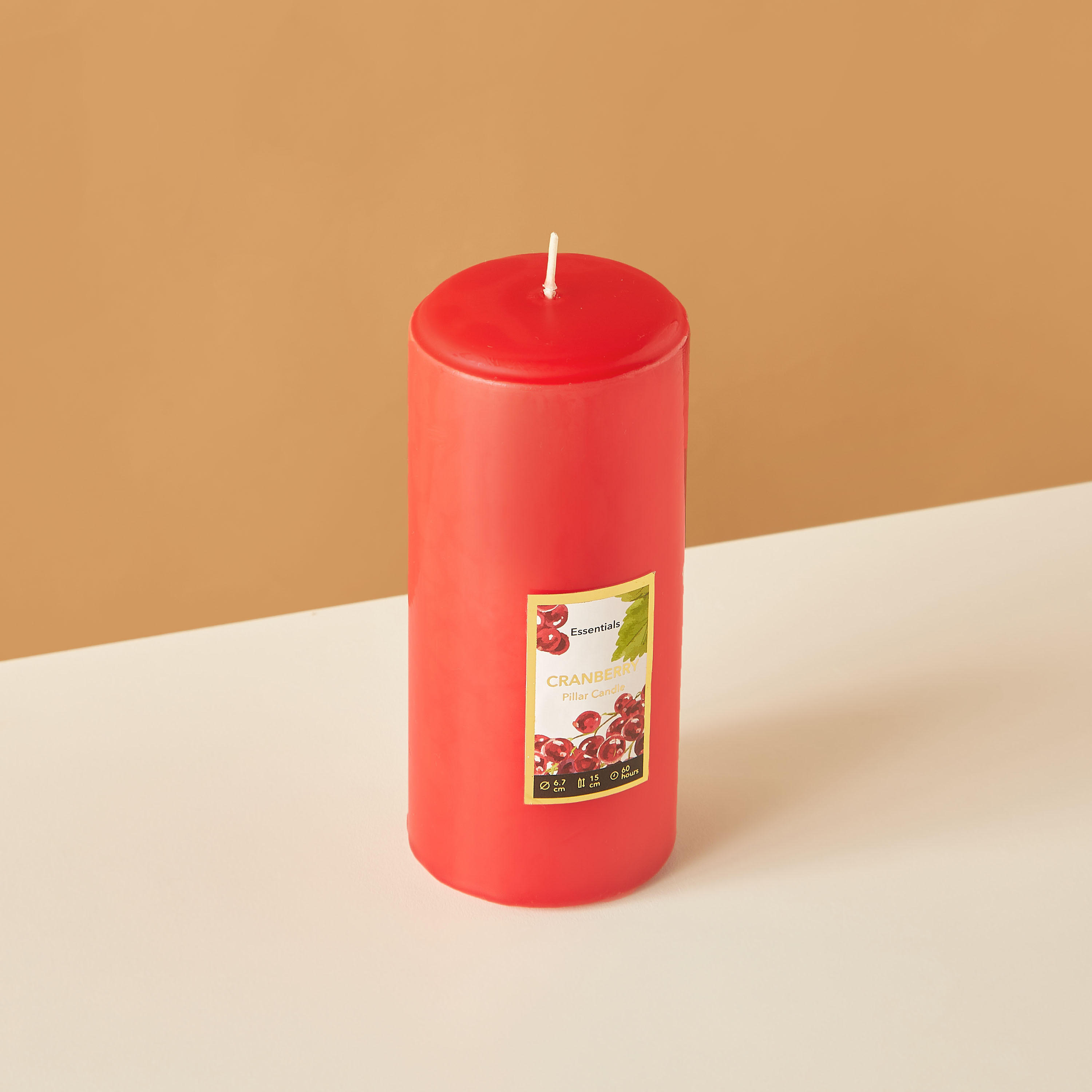 Essentials Rose Blush Scented Pillar Candle - 60 H-household-homefragrance-candles-image-3
