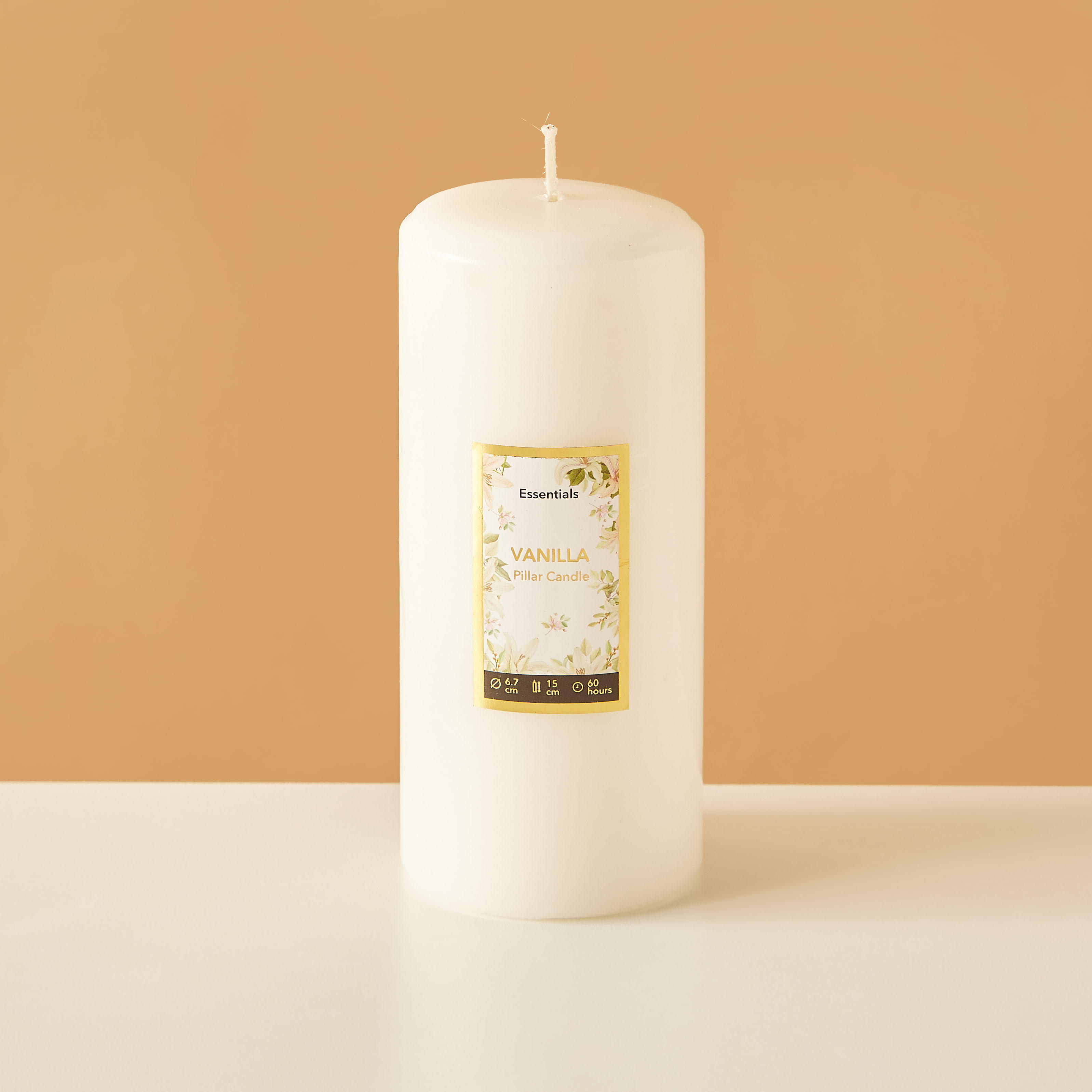 Essentials Rose Blush Scented Pillar Candle - 60 H-household-homefragrance-candles-image-2