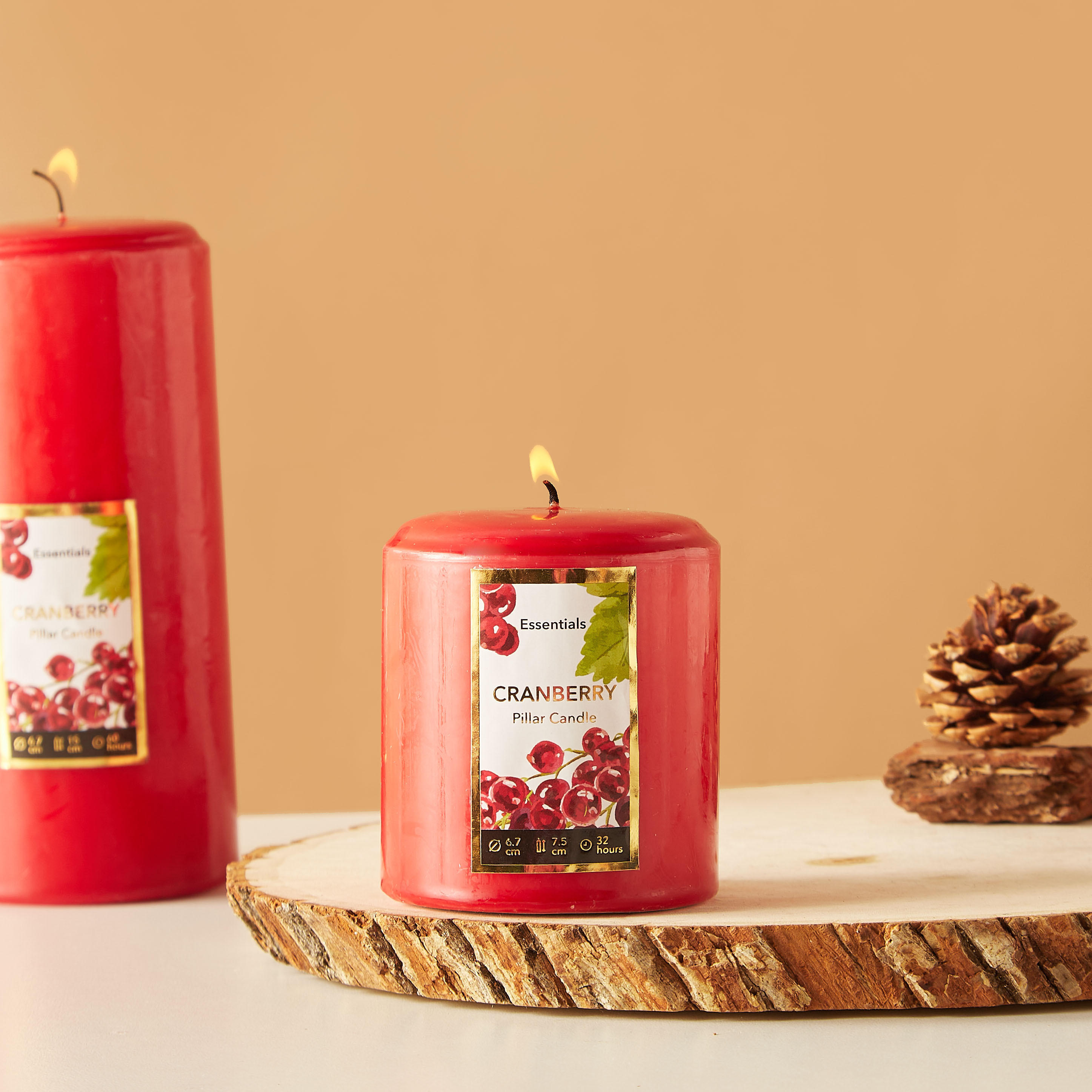 Essentials Vanilla Fleur Scented Pillar Candle - 8 cms-household-homefragrance-candles-image-1