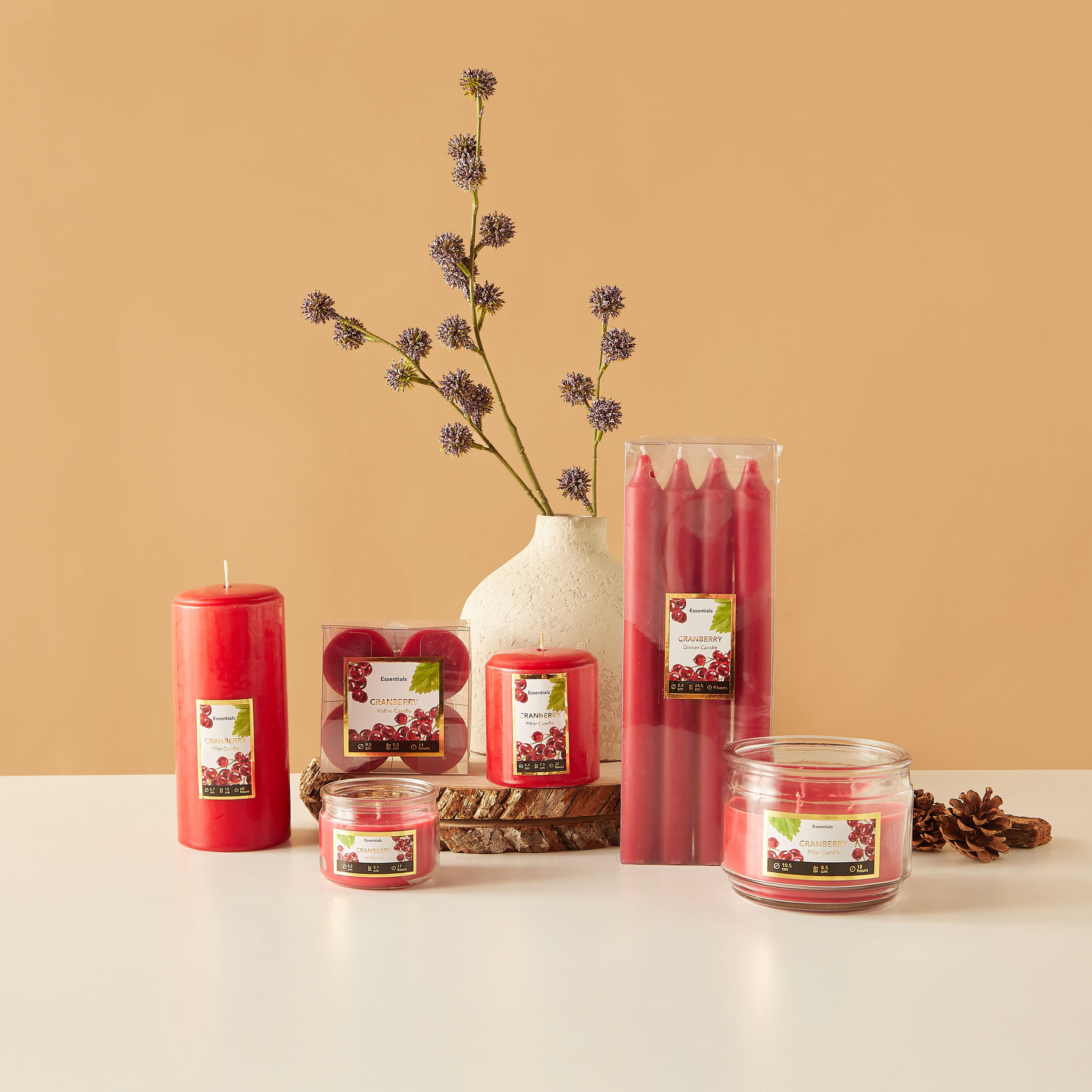Essentials Vanilla Fleur Scented Pillar Candle - 8 cms-household-homefragrance-candles-image-5