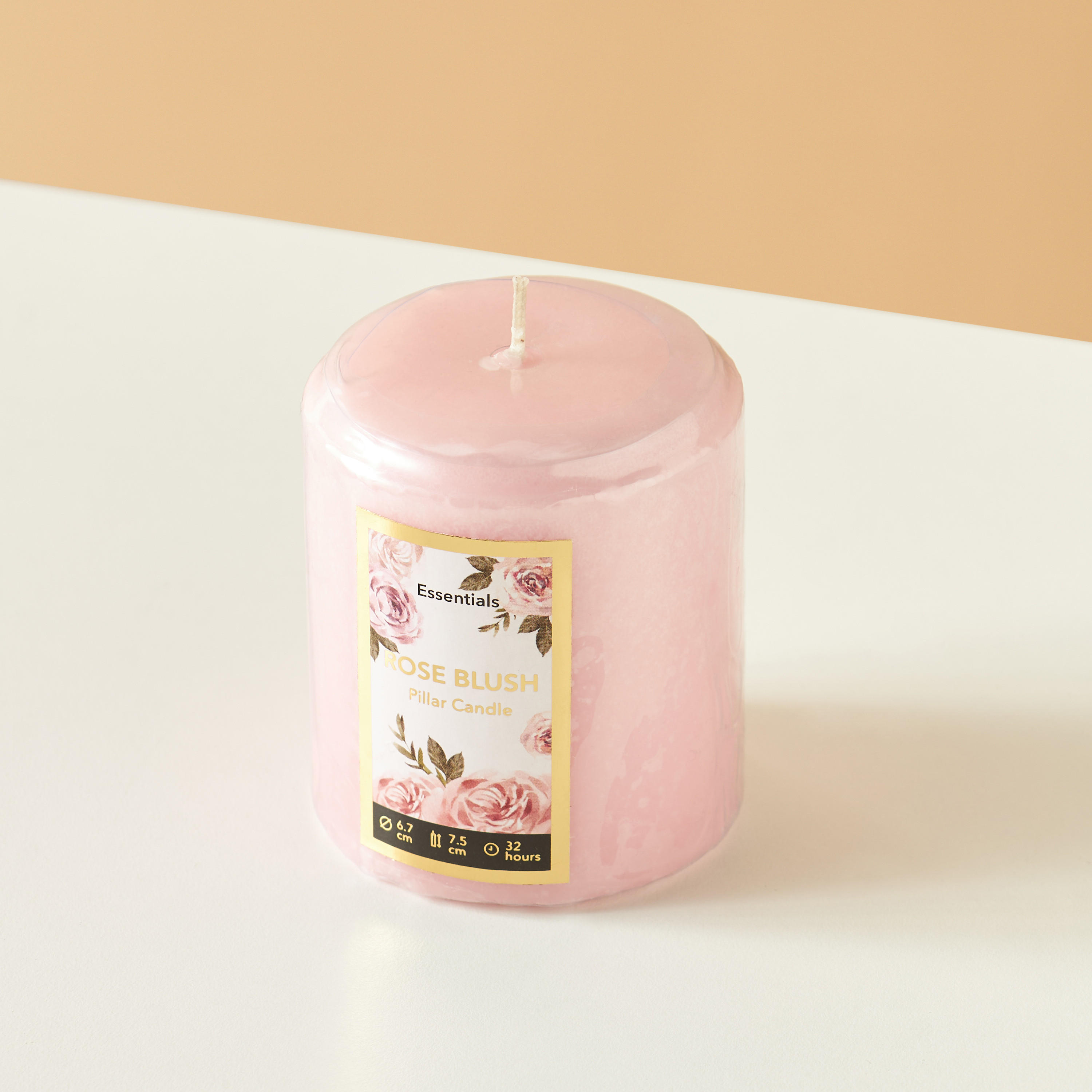 Essentials Vanilla Fleur Scented Pillar Candle - 8 cms-household-homefragrance-candles-image-3