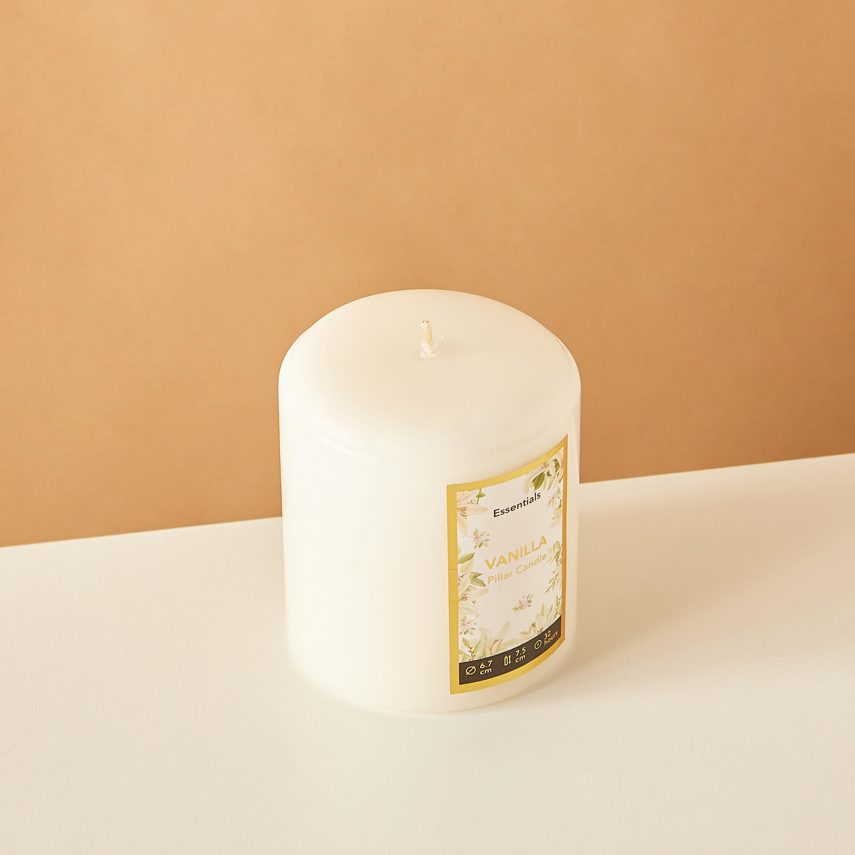 Essentials Vanilla Fleur Scented Pillar Candle - 8 cms-household-homefragrance-candles-image-3