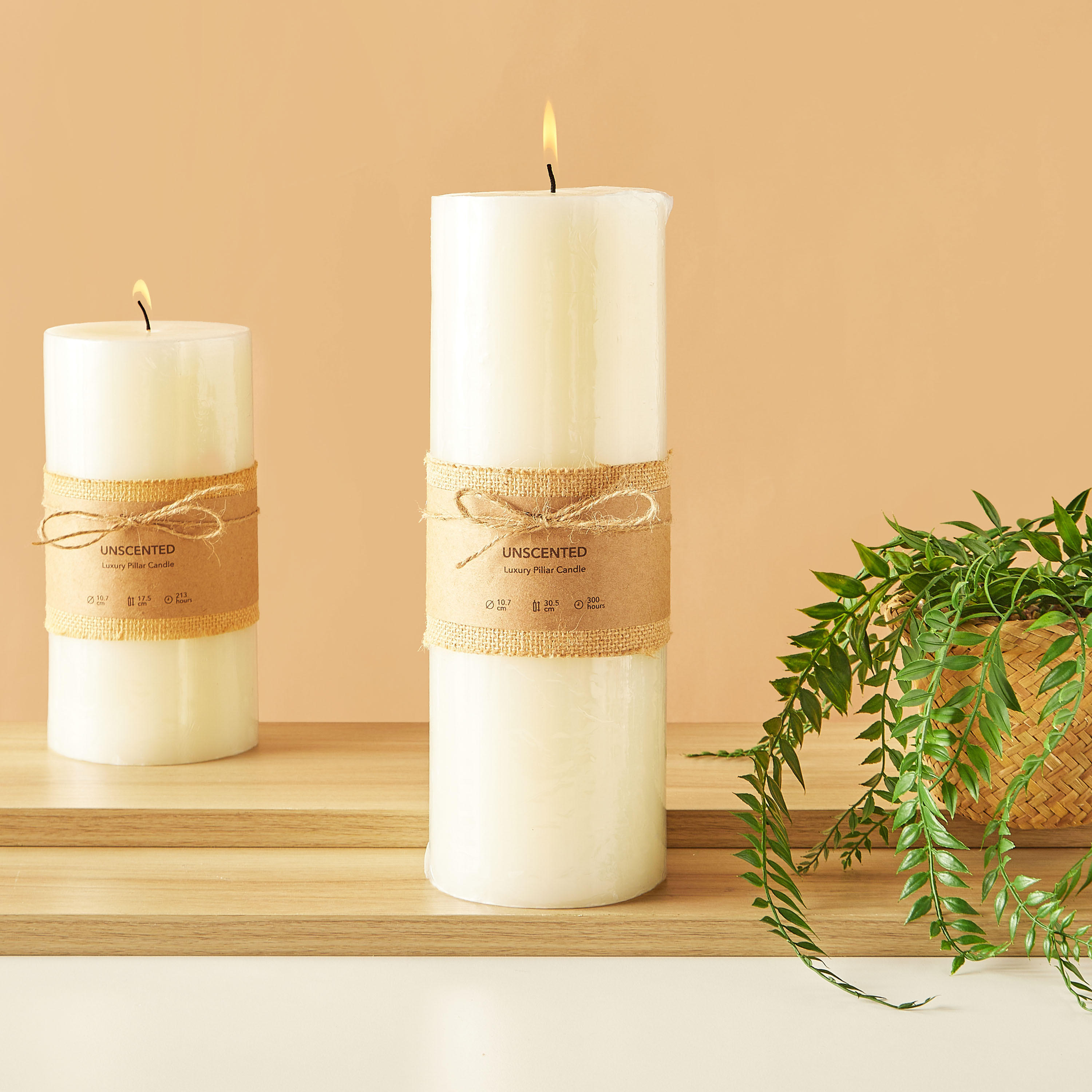 Essentials Unscented Pillar Candle - 31 cms-household-homefragrance-candles-image-1