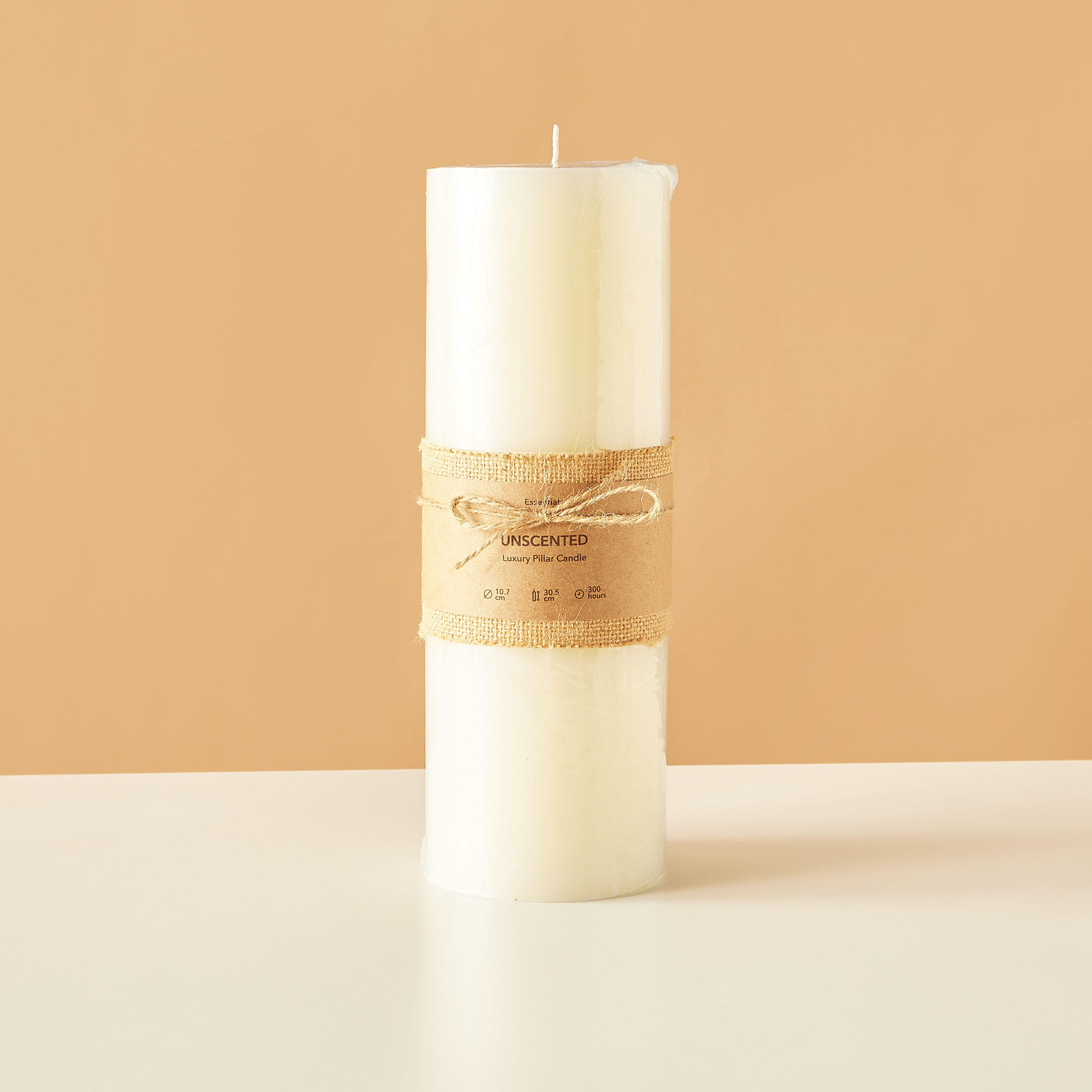 Essentials Unscented Pillar Candle - 31 cms-household-homefragrance-candles-image-2