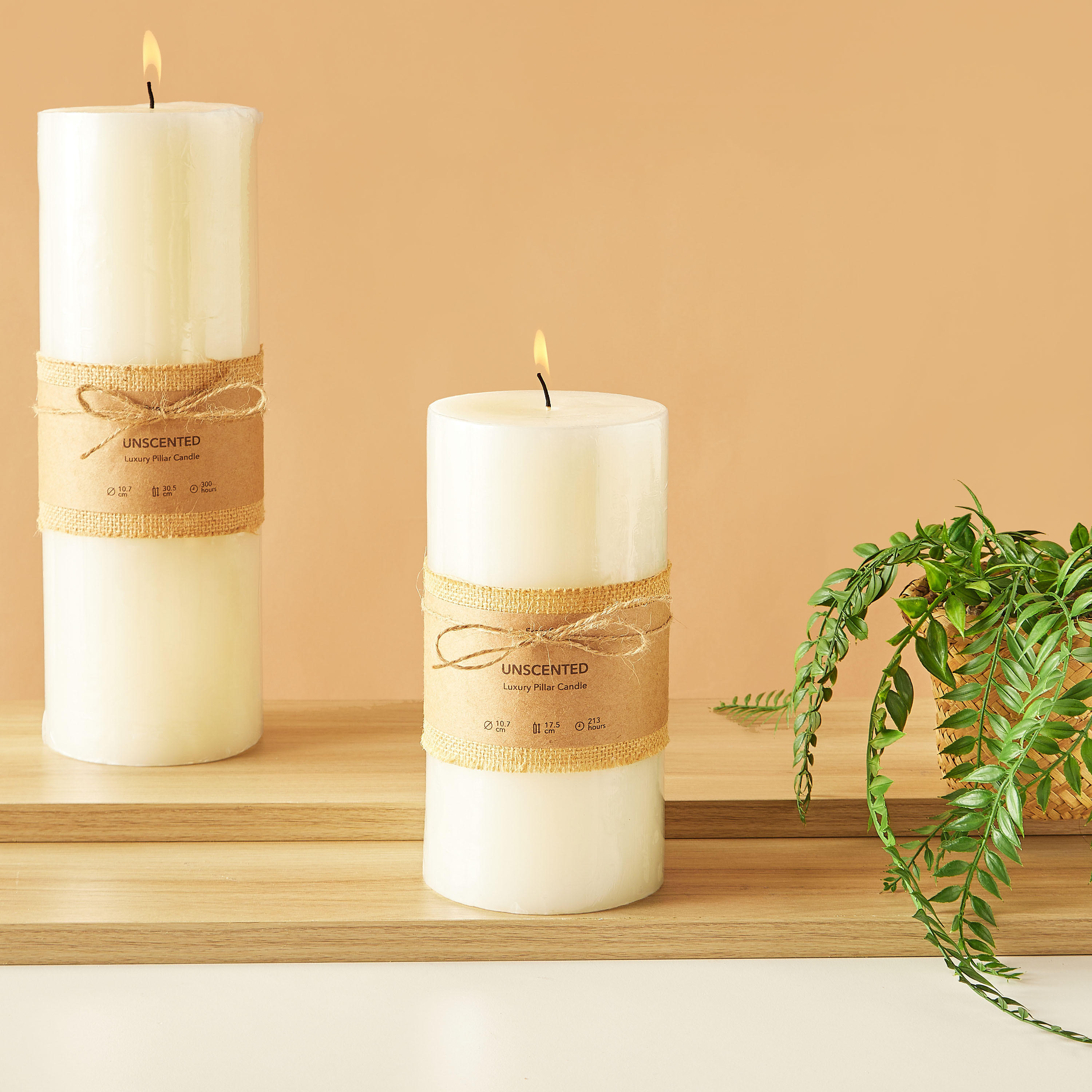 Essentials Unscented Pillar Candle - 31 cms-household-homefragrance-candles-image-1