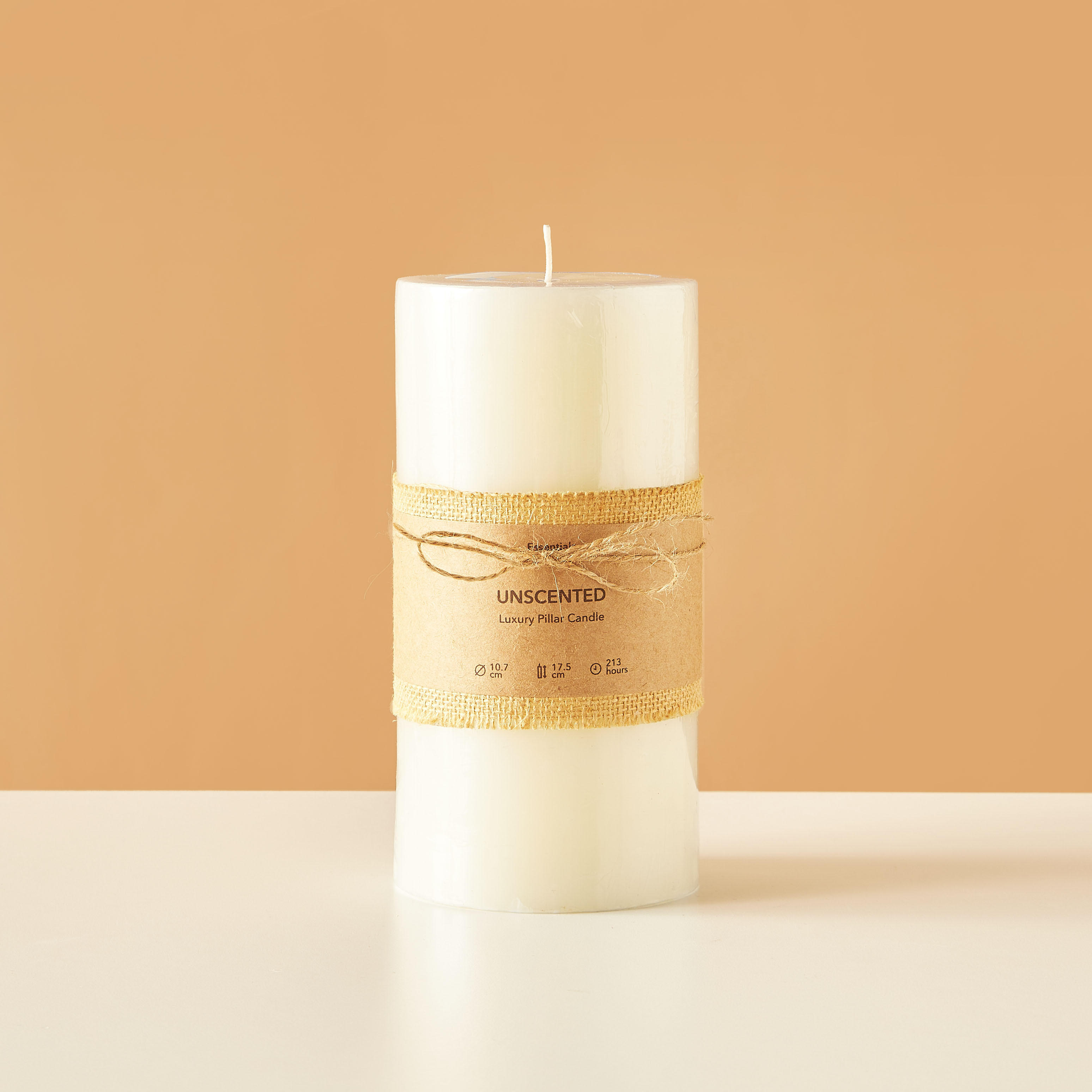 Essentials Unscented Pillar Candle - 31 cms-household-homefragrance-candles-image-2