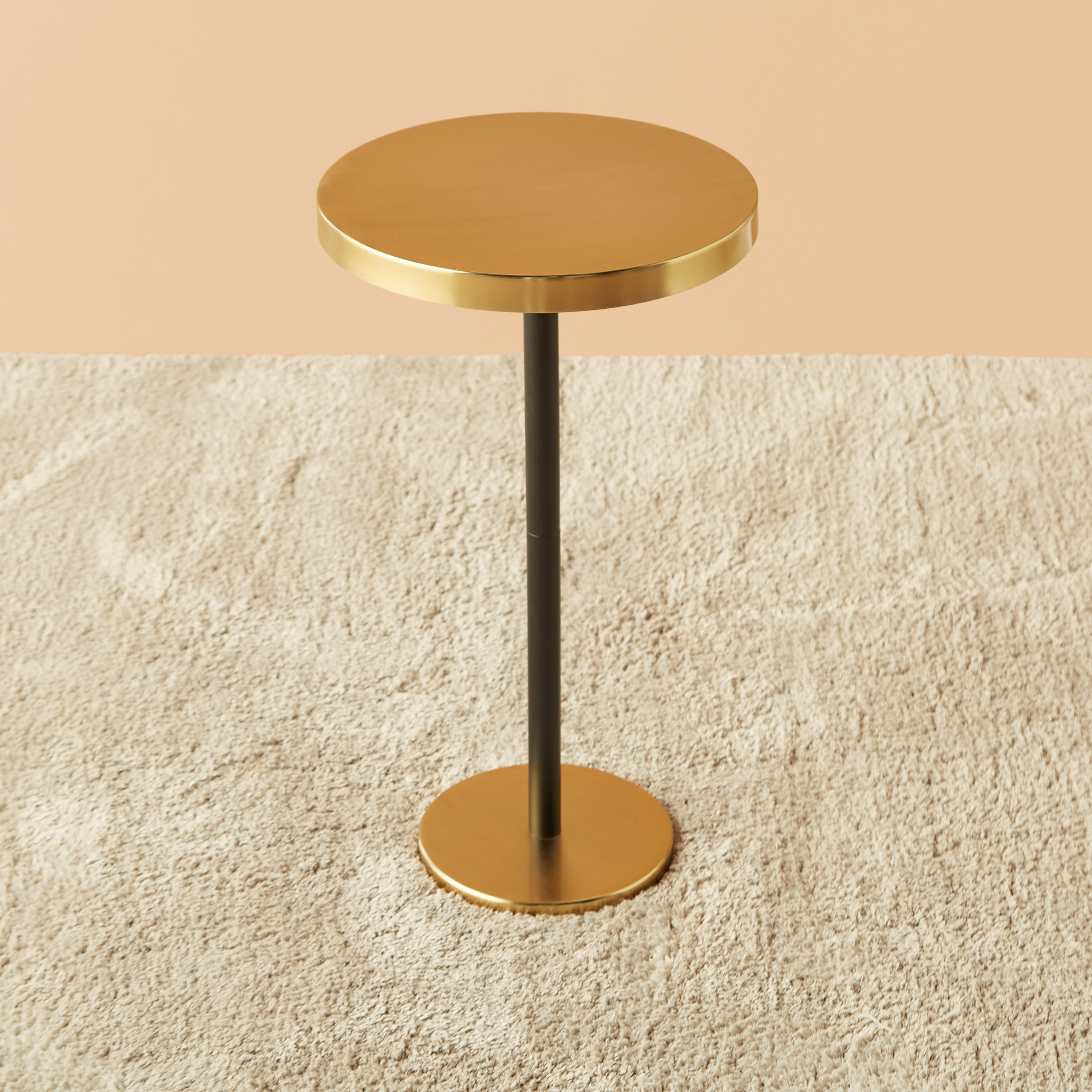 طاولة زينة بسطح معدني وقاعدة بيديستال - 31x31x56سم-furniture-livingroom-sideandendtables-image-1