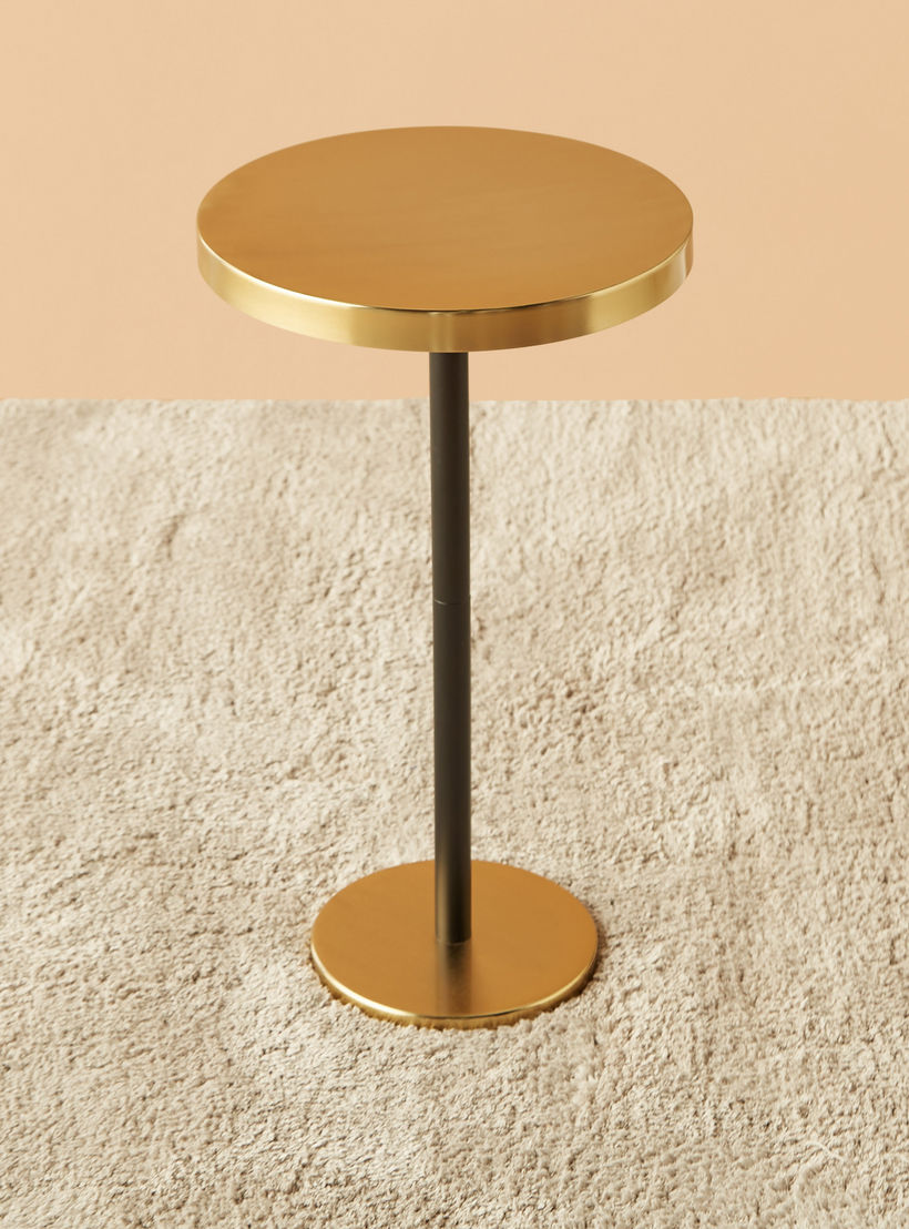 طاولة زينة بسطح معدني وقاعدة بيديستال - 31x31x56سم-furniture-livingroom-sideandendtables-image-1