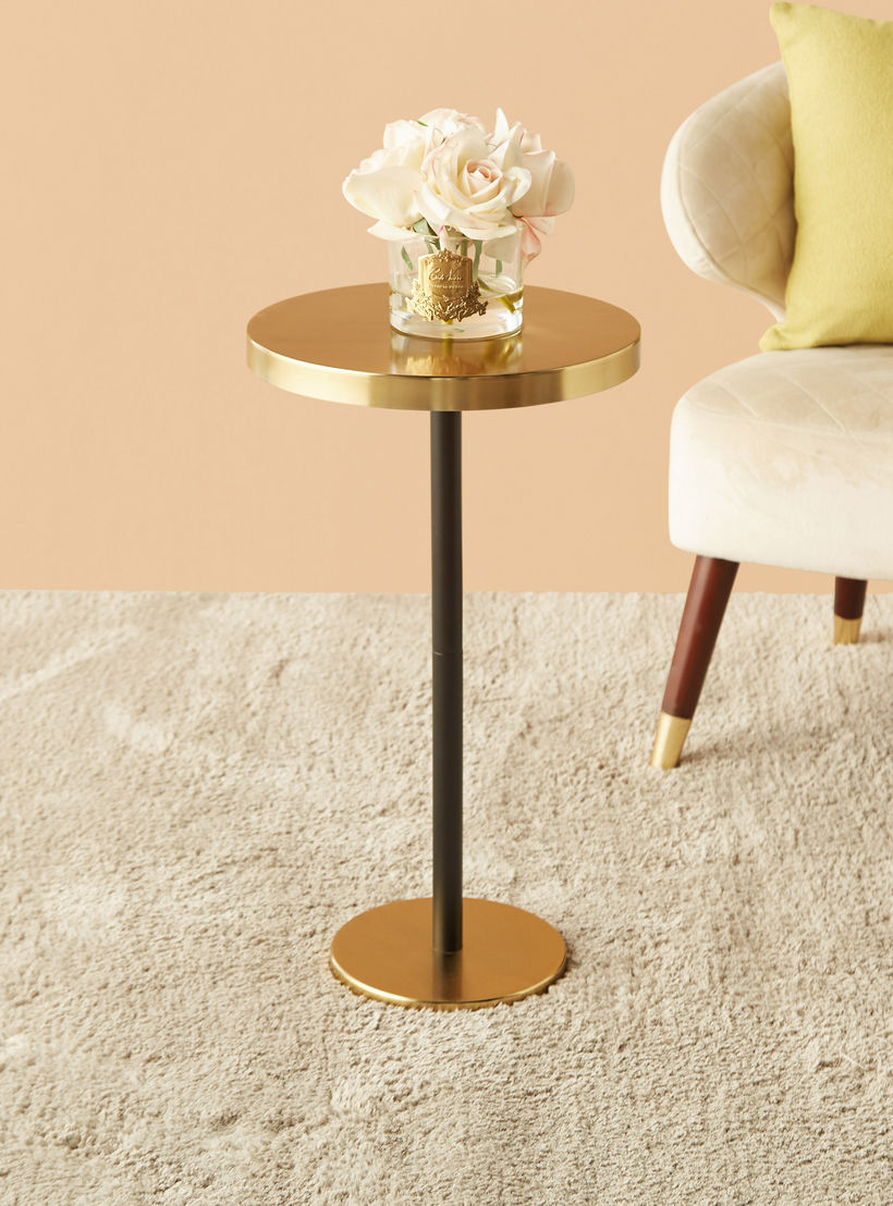 طاولة زينة بسطح معدني وقاعدة بيديستال - 31x31x56سم-furniture-livingroom-sideandendtables-image-2