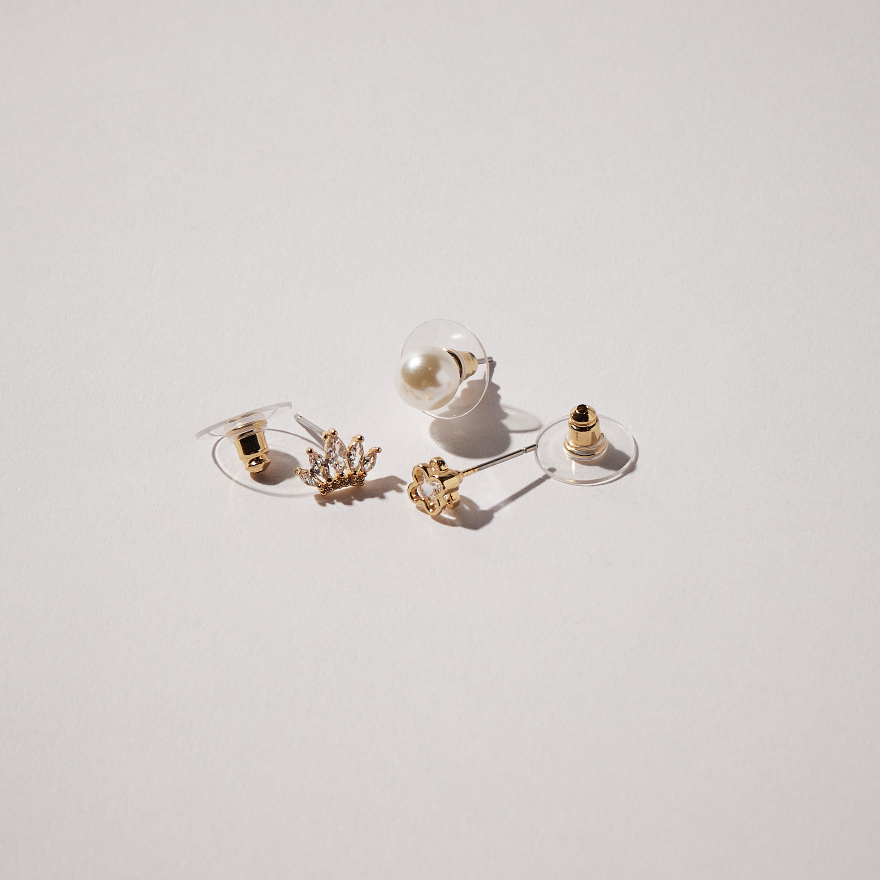 Pearl Embellished Earrings with Pushback Closure - Set of 3-women-watchesandjewellery-jewellery-earrings-image-4
