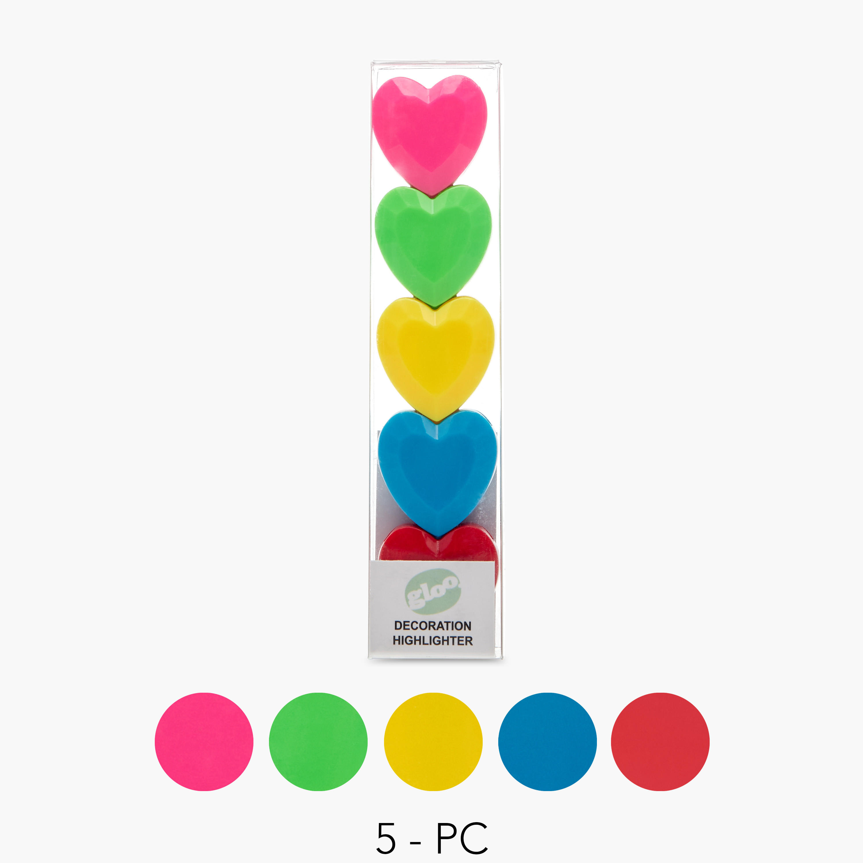 GLOO Heart Shape Highlighter-school-stationery-pensandpencils-image-1