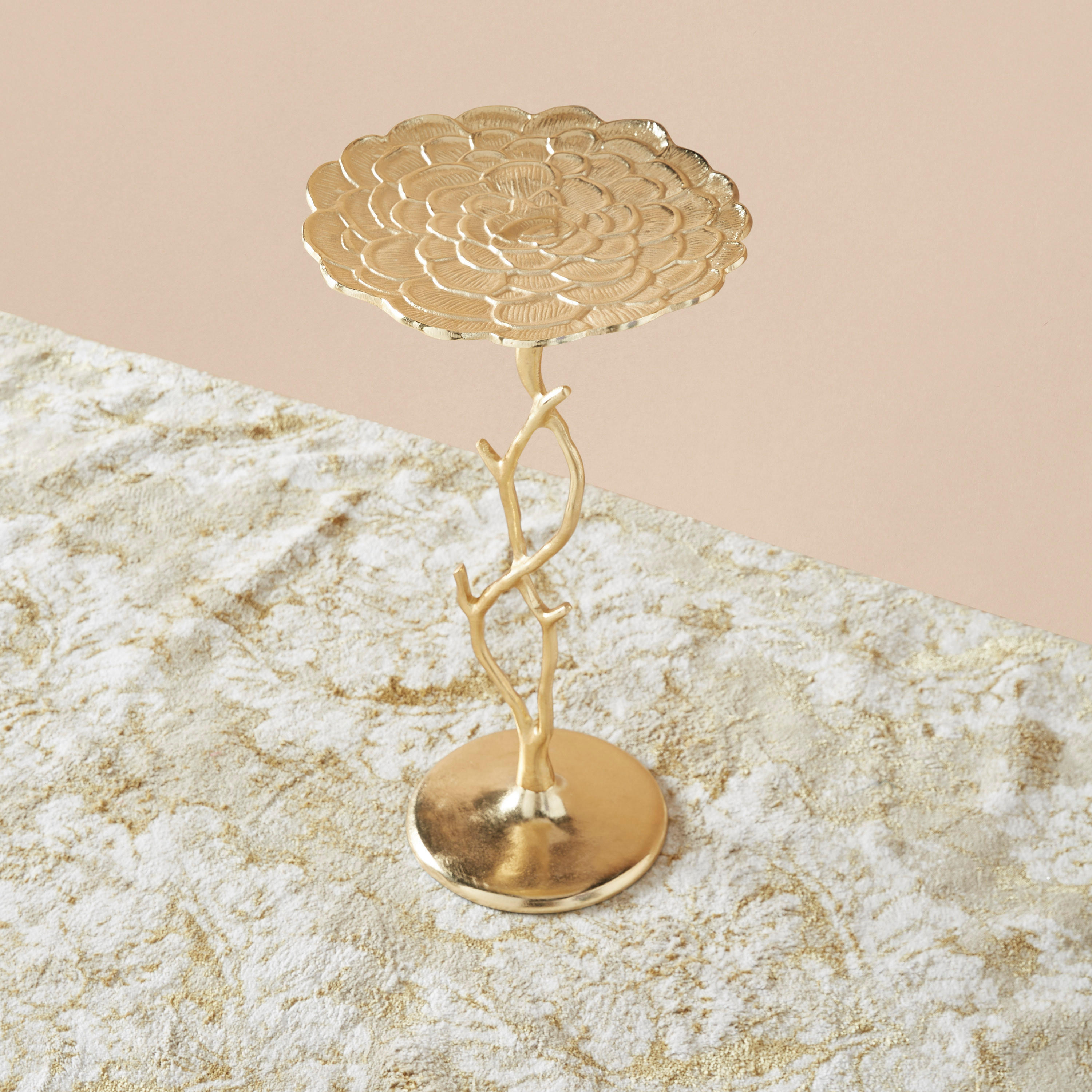 Round Metal Top Accent Table - 30x30x55 cms-furniture-livingroom-sideandendtables-image-1