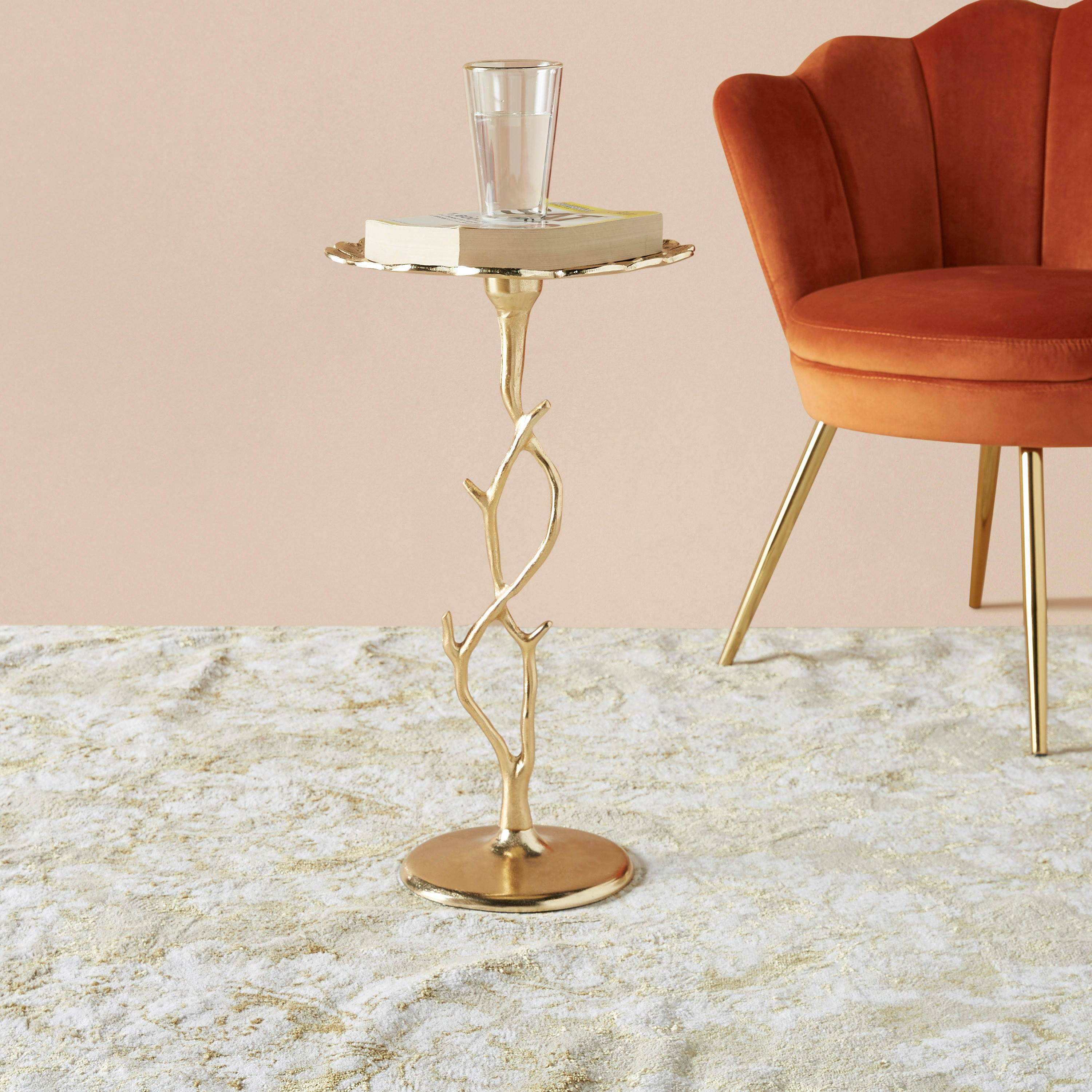 Round Metal Top Accent Table - 30x30x55 cms-furniture-livingroom-sideandendtables-image-2
