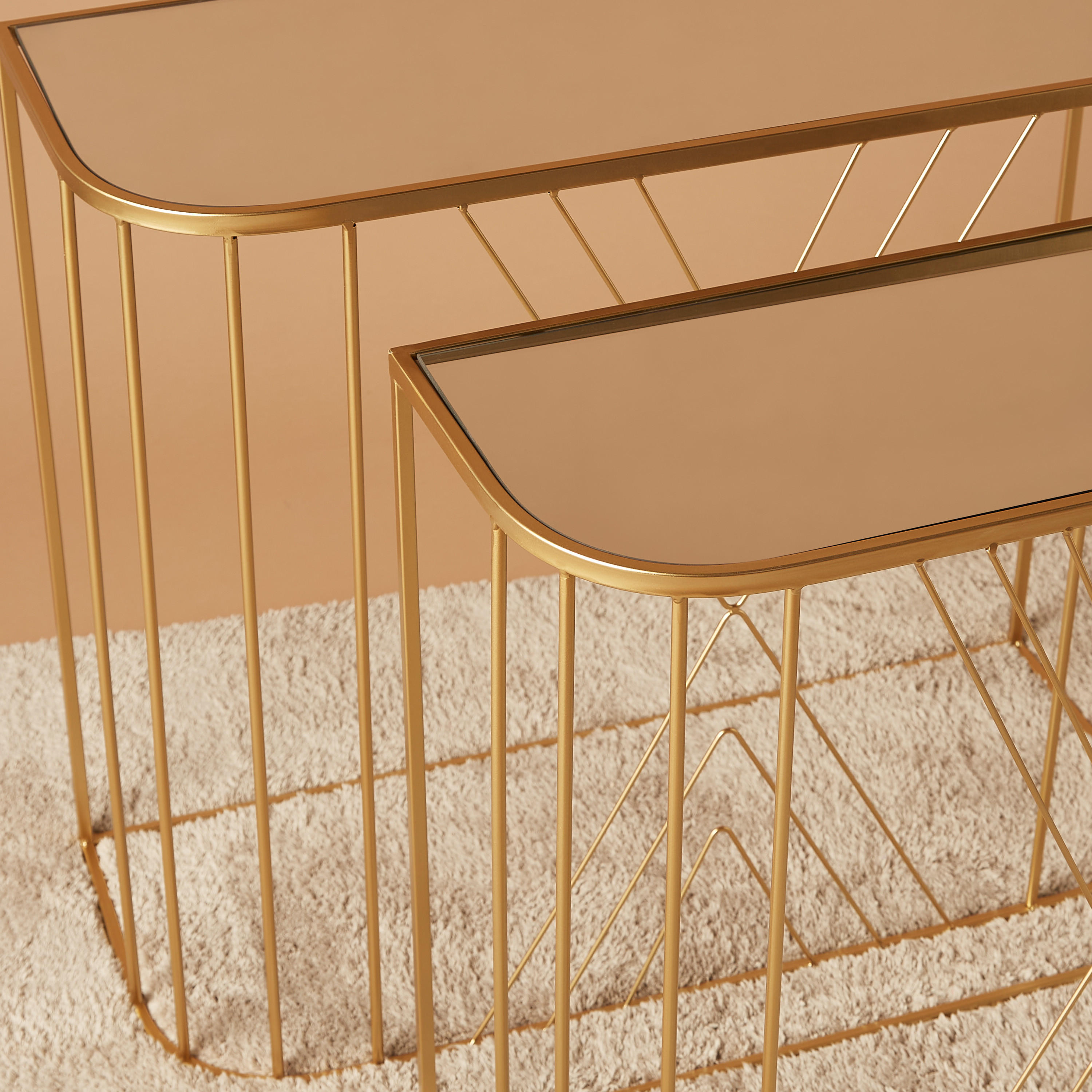Rectangular 2-Piece Mirror Top Console Table Set-furniture-livingroom-consoletablesandmirrors-image-3