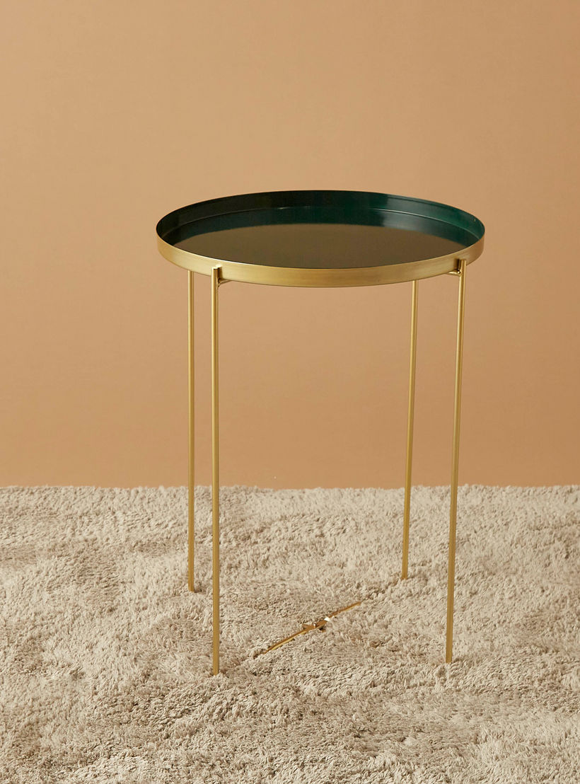 طاولة زينة بسطح معدني - 36x36x47 سم-furniture-livingroom-sideandendtables-image-1