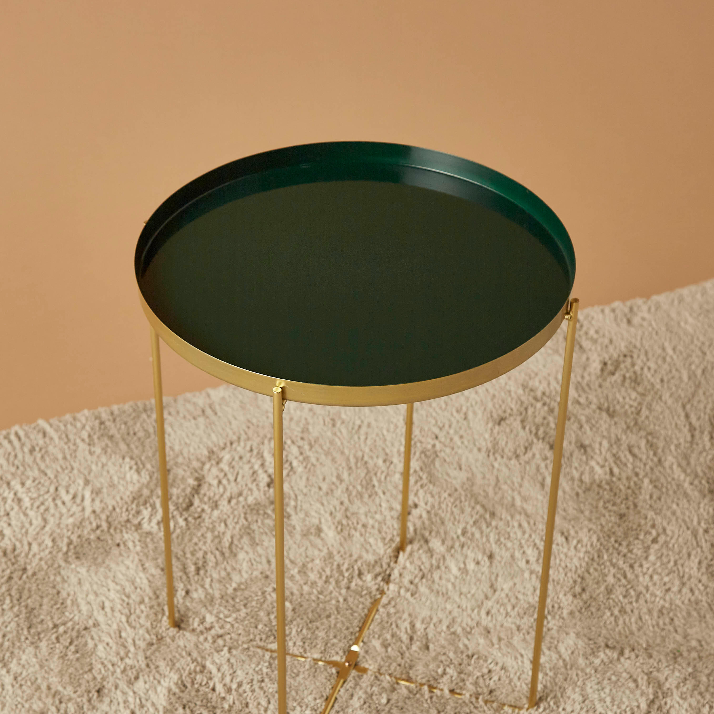 طاولة زينة بسطح معدني - 36x36x47 سم-furniture-livingroom-sideandendtables-image-3