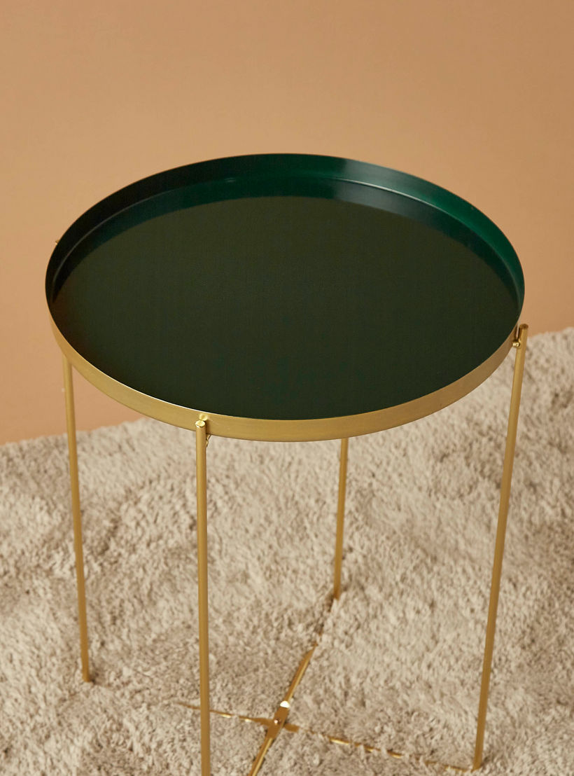 طاولة زينة بسطح معدني - 36x36x47 سم-furniture-livingroom-sideandendtables-image-3