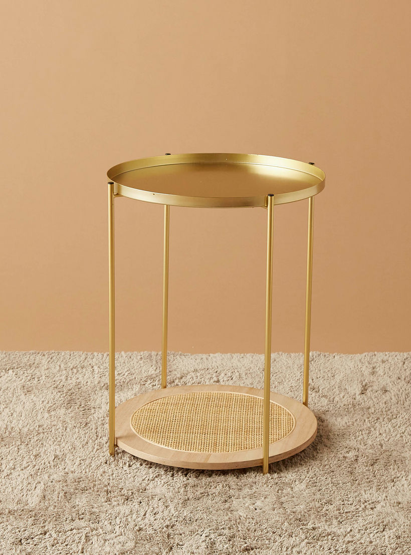 Metal Top Accent Table - 40x40x51 cms-furniture-livingroom-sideandendtables-image-1