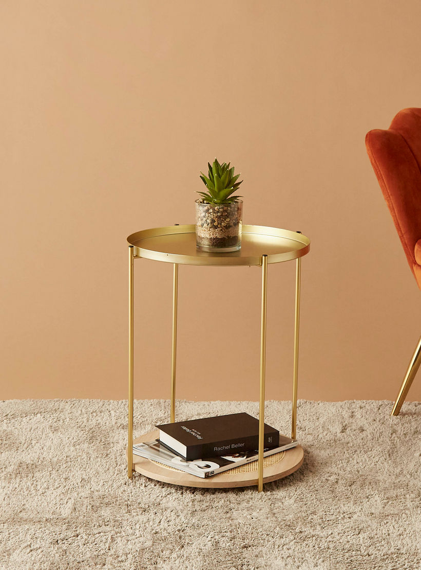 Metal Top Accent Table - 40x40x51 cms-furniture-livingroom-sideandendtables-image-2