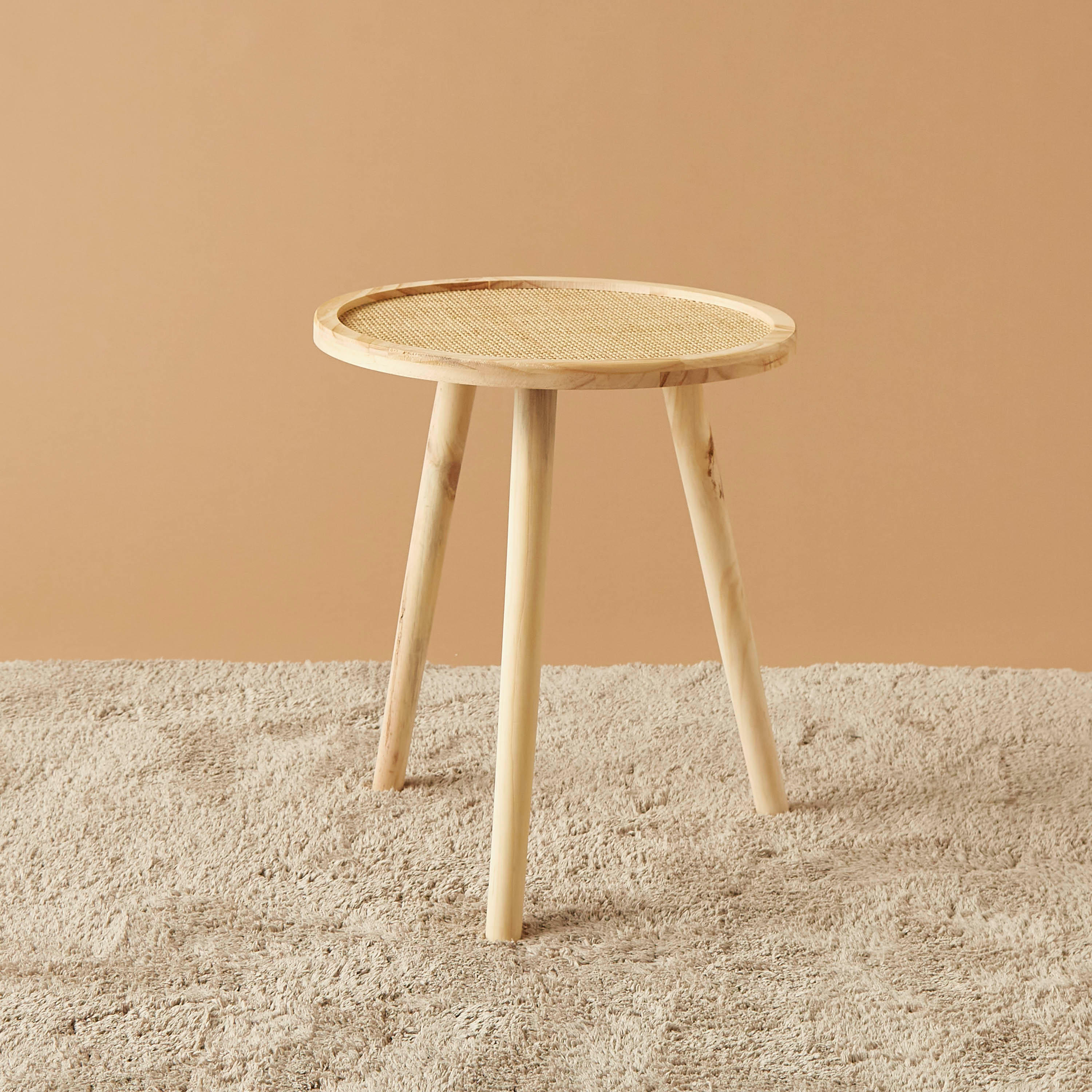 Wooden Top Accent Table - 40x40x51 cms-furniture-livingroom-sideandendtables-image-1