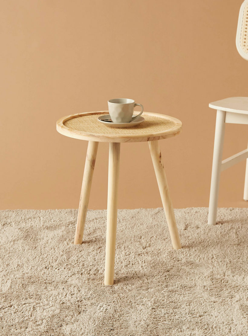 طاولة زينة بسطح خشبي - 40x40x51 سم-furniture-livingroom-sideandendtables-image-2