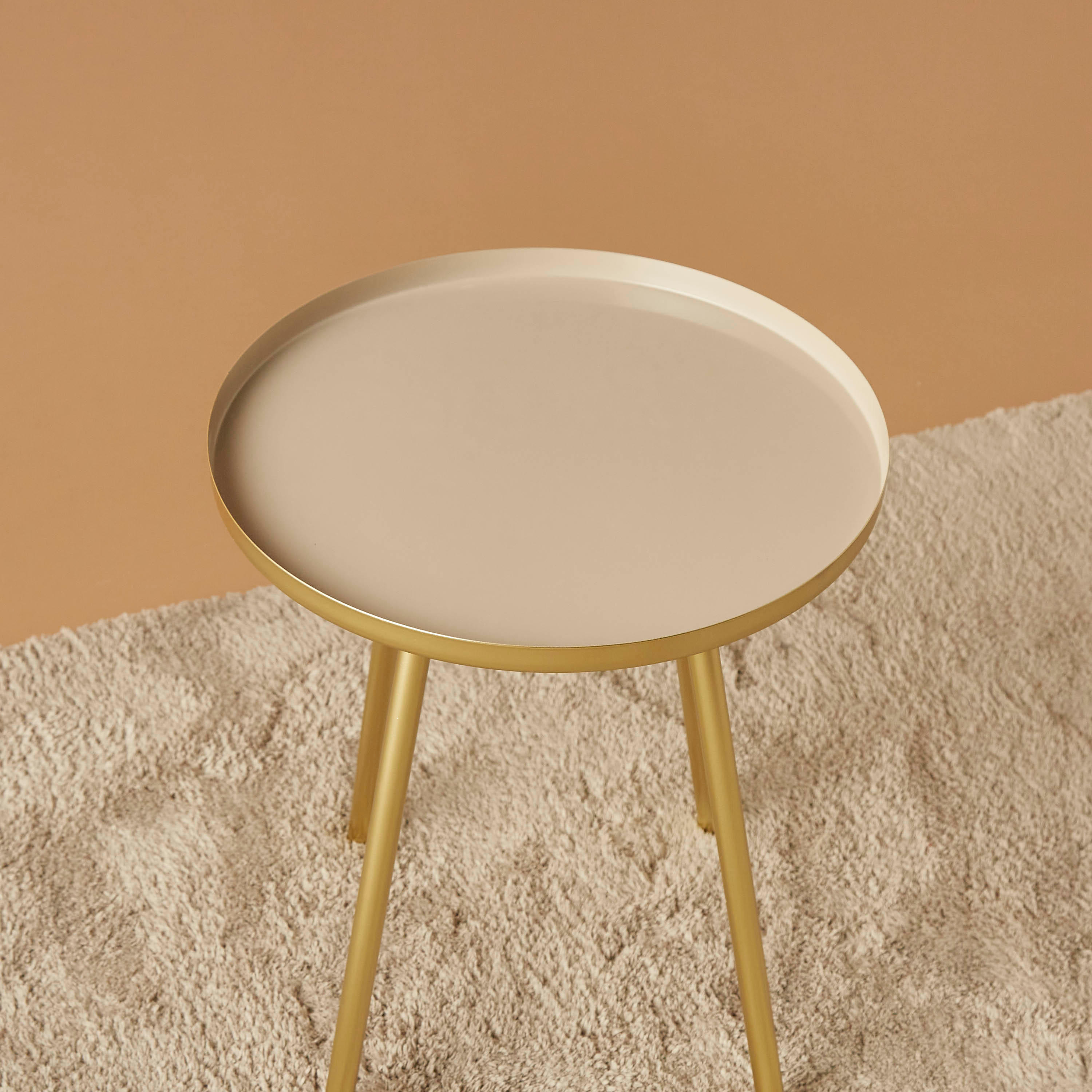 طاولة زينة بسطح معدني - 40x40x49 سم-furniture-livingroom-sideandendtables-image-3