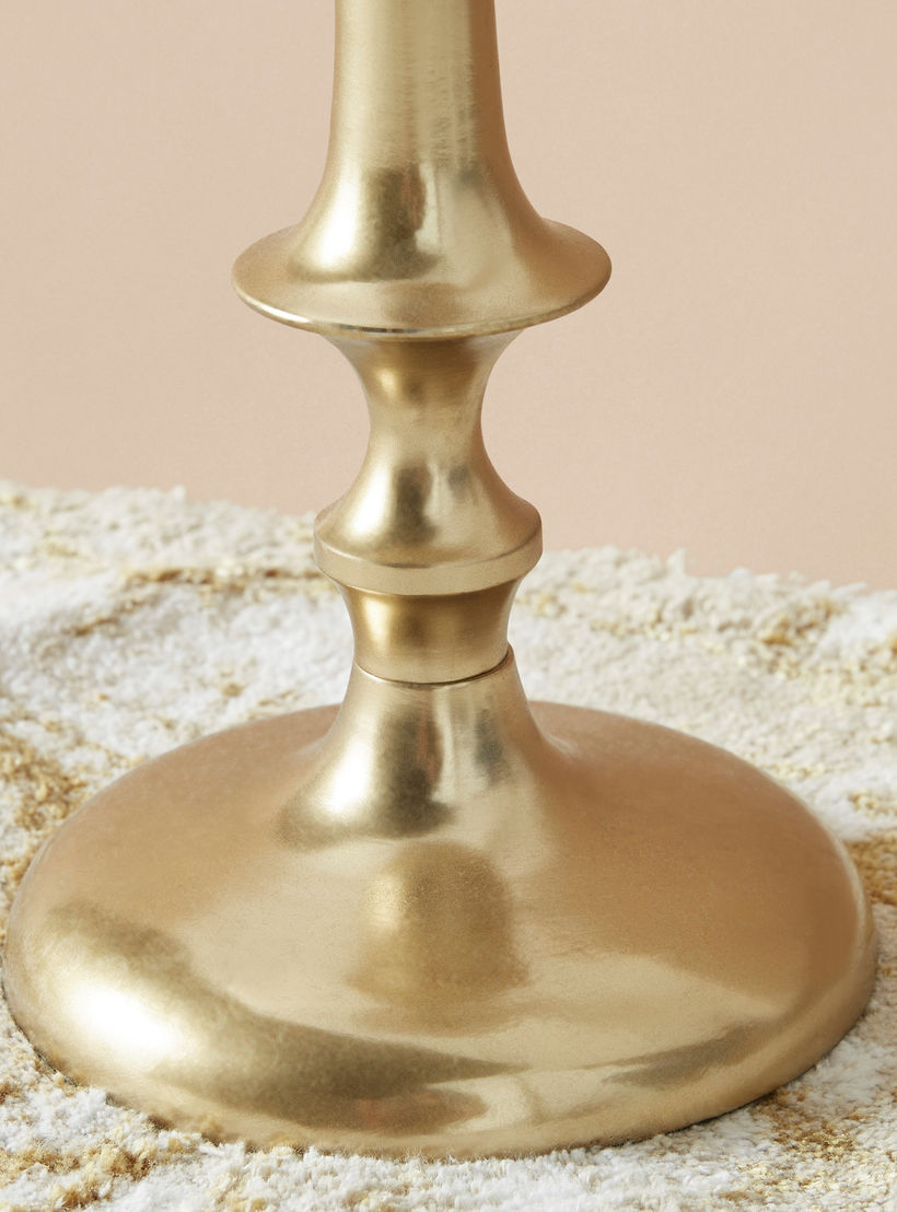 Round Marble Top Accent Table - 23x23x54 cms-furniture-livingroom-sideandendtables-image-4