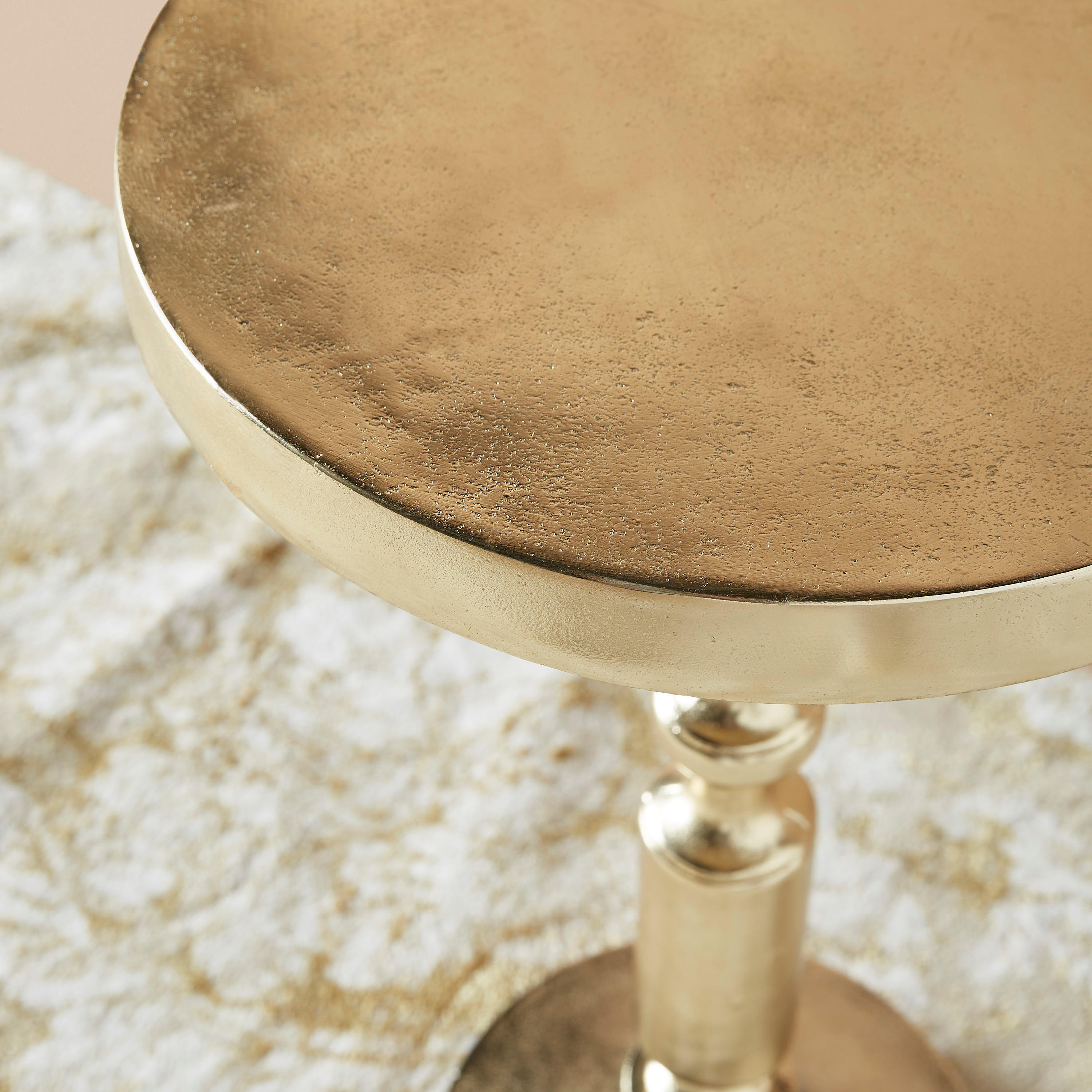 Round Metal Top Accent Table - 30x30x55 cms-furniture-livingroom-sideandendtables-image-3