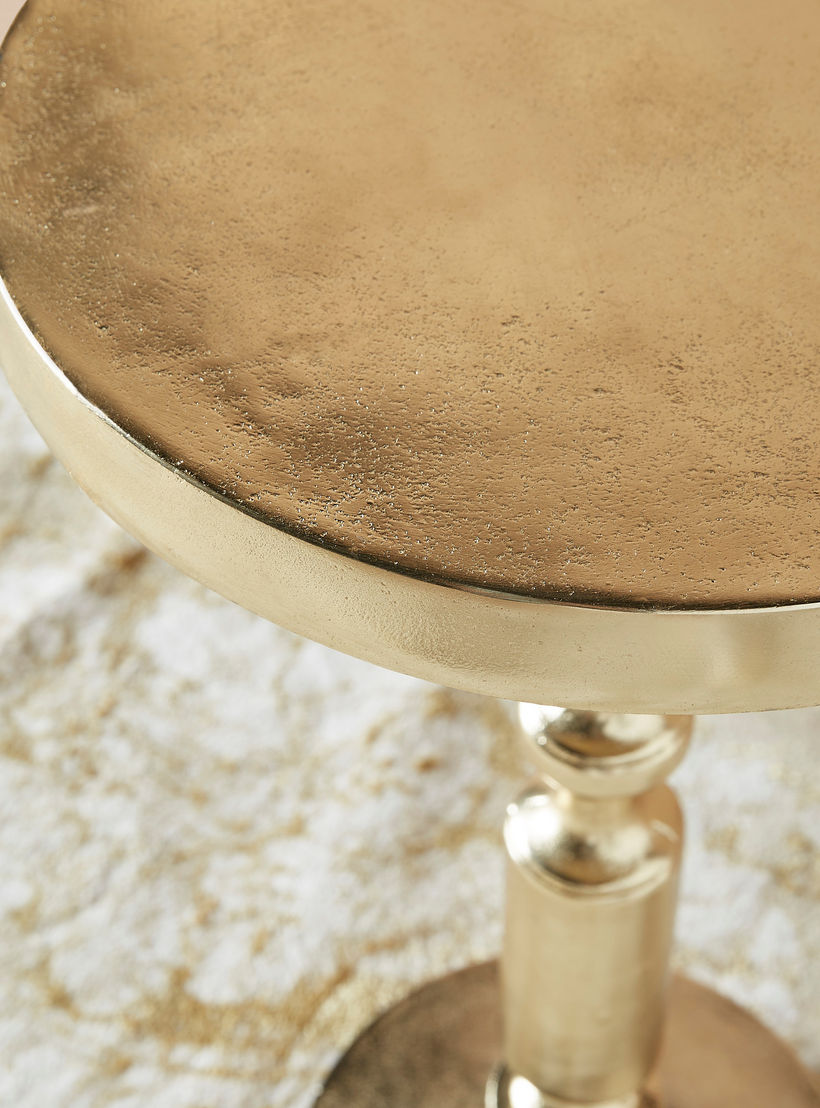 Round Metal Top Accent Table - 30x30x55 cms-furniture-livingroom-sideandendtables-image-3