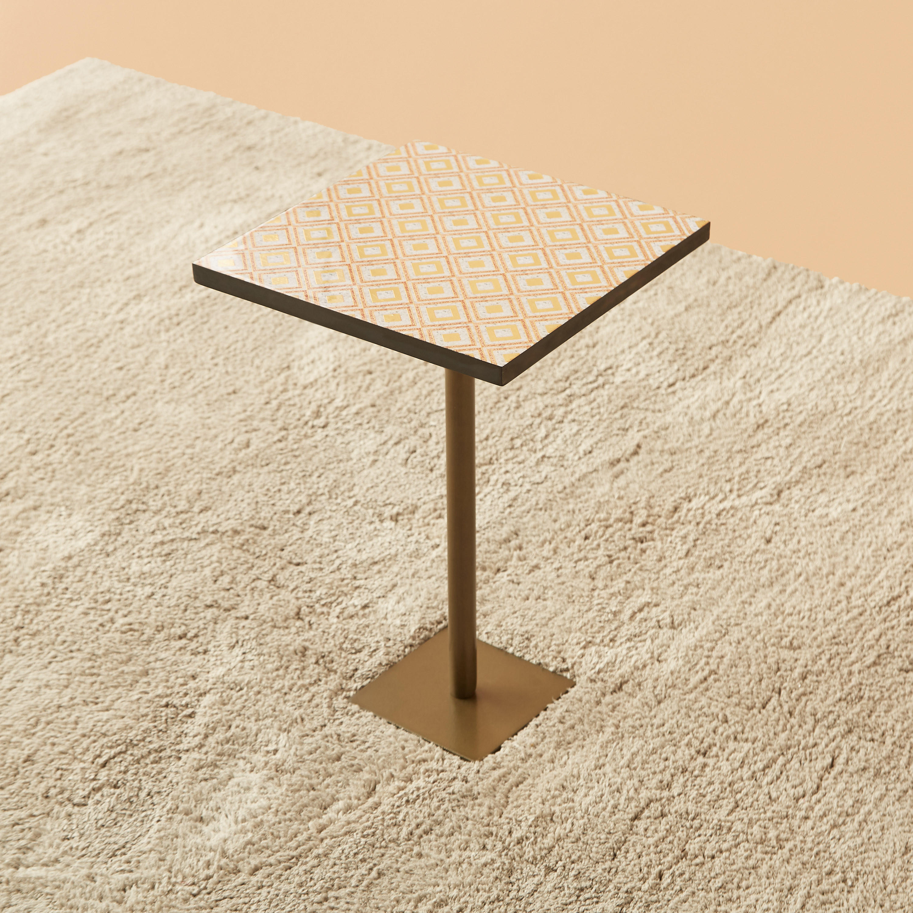 Tiled Top Accent Table with Pedestal Base - 30x30x45 cms-furniture-livingroom-sideandendtables-image-3
