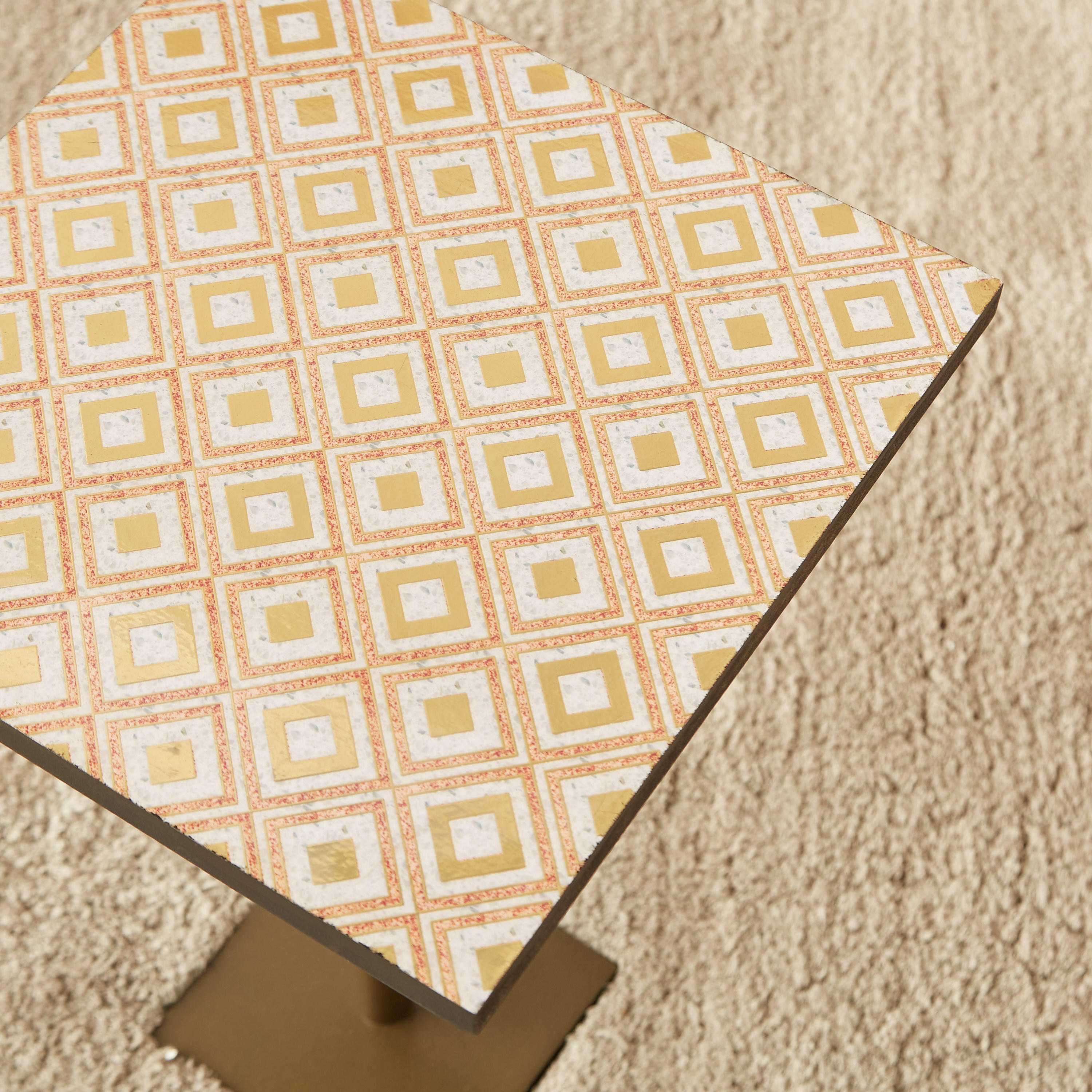 Tiled Top Accent Table with Pedestal Base - 30x30x45 cms-furniture-livingroom-sideandendtables-image-4