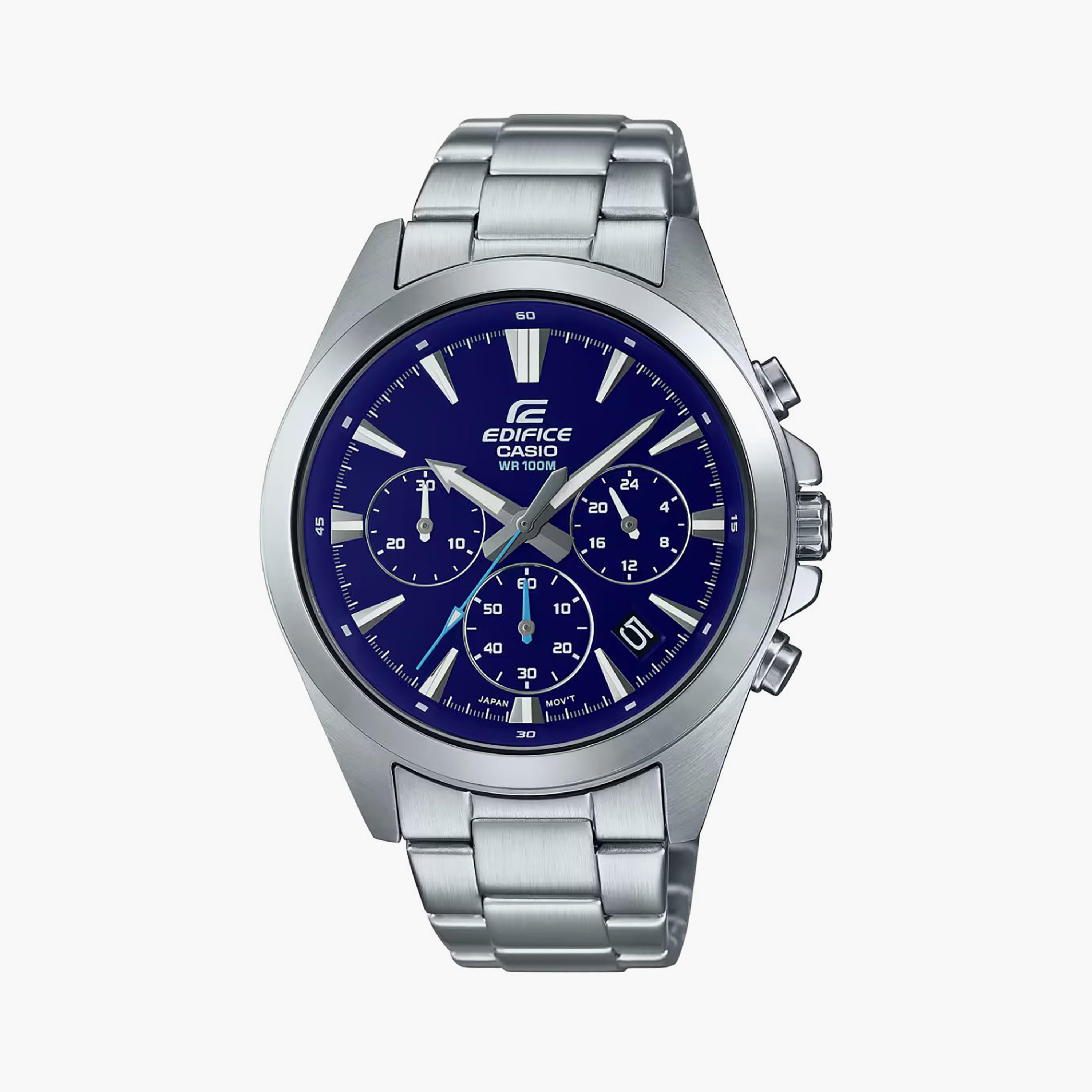 Edifice Men's Silver Chronograph Stainless Steel Strap Watch | EFV-630D-2AVUDF | 44 MM-men-watchesandjewellery-watches-image-1
