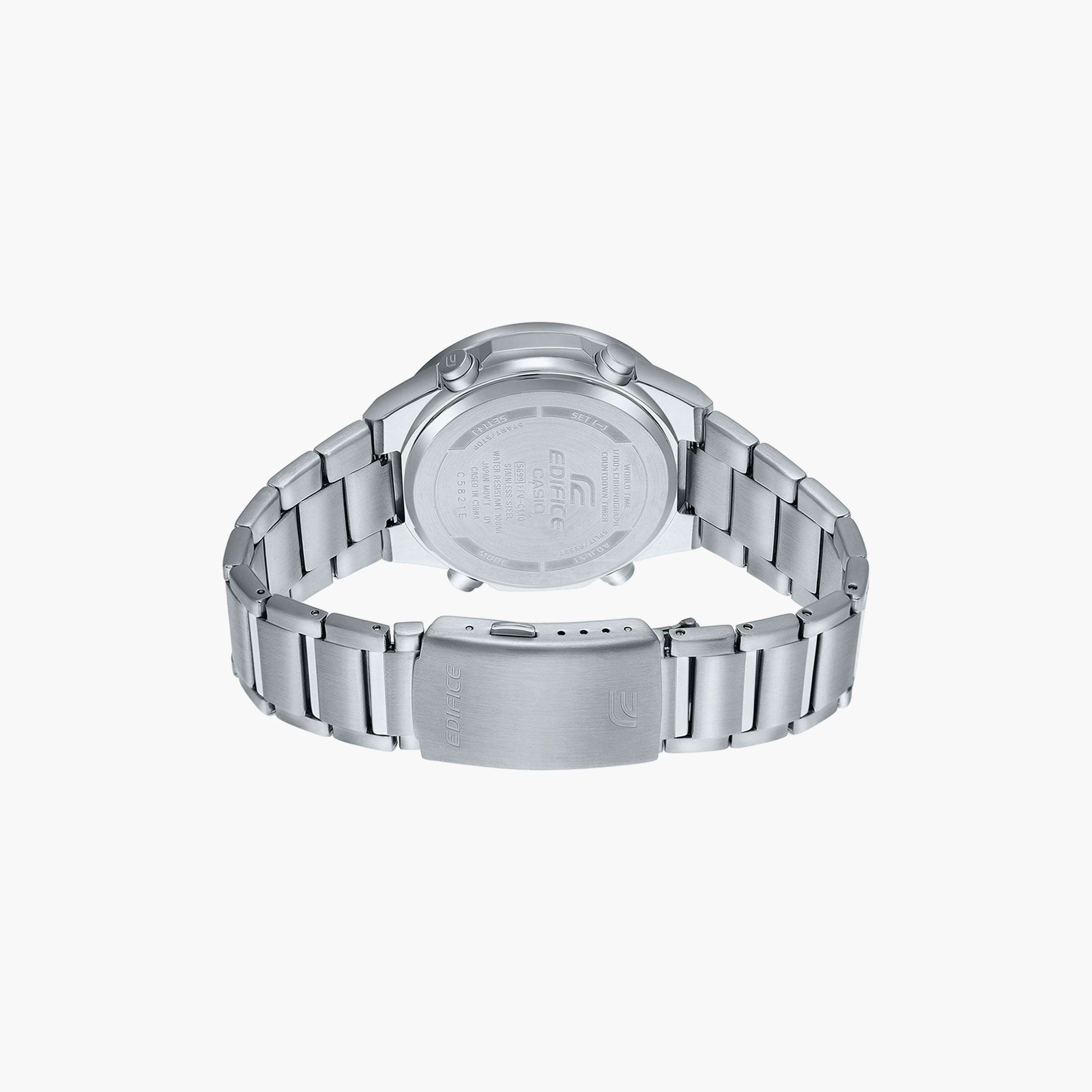 EFV-C110D-2AVDF | ساعة أنالوج فضية رقمية بسوار ستانلس ستيل من اديفيس للرجال-men-watchesandjewellery-watches-image-3