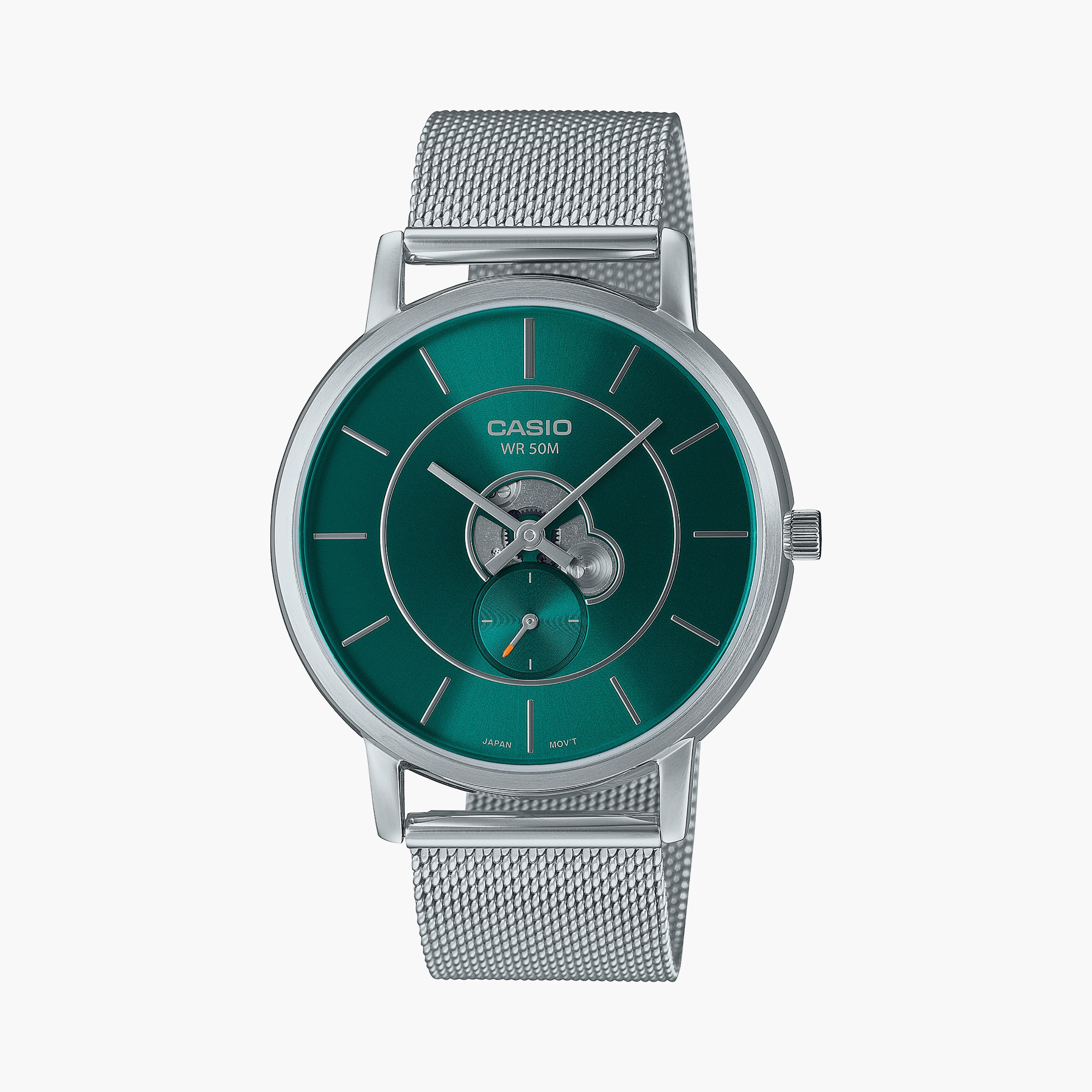 MTP-B130M-3AVDF | ساعة أنالوج فضية بسوار ستانلس ستيل من كاسيو للرجال-men-watchesandjewellery-watches-image-1