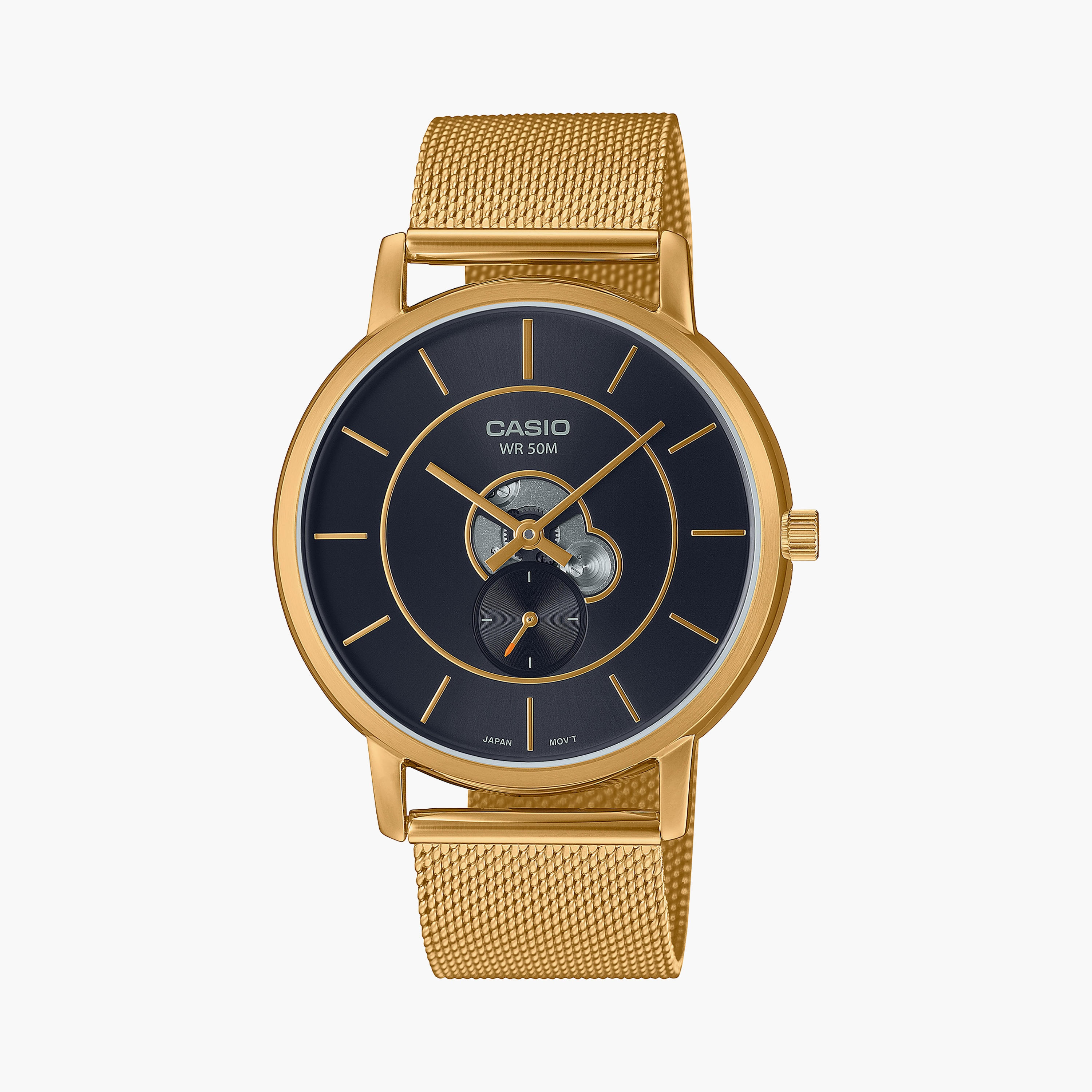Casio Men's Gold Analog Stainless Steel Strap Watch | MTP-B130MG-1AVDF-men-watchesandjewellery-watches-image-1
