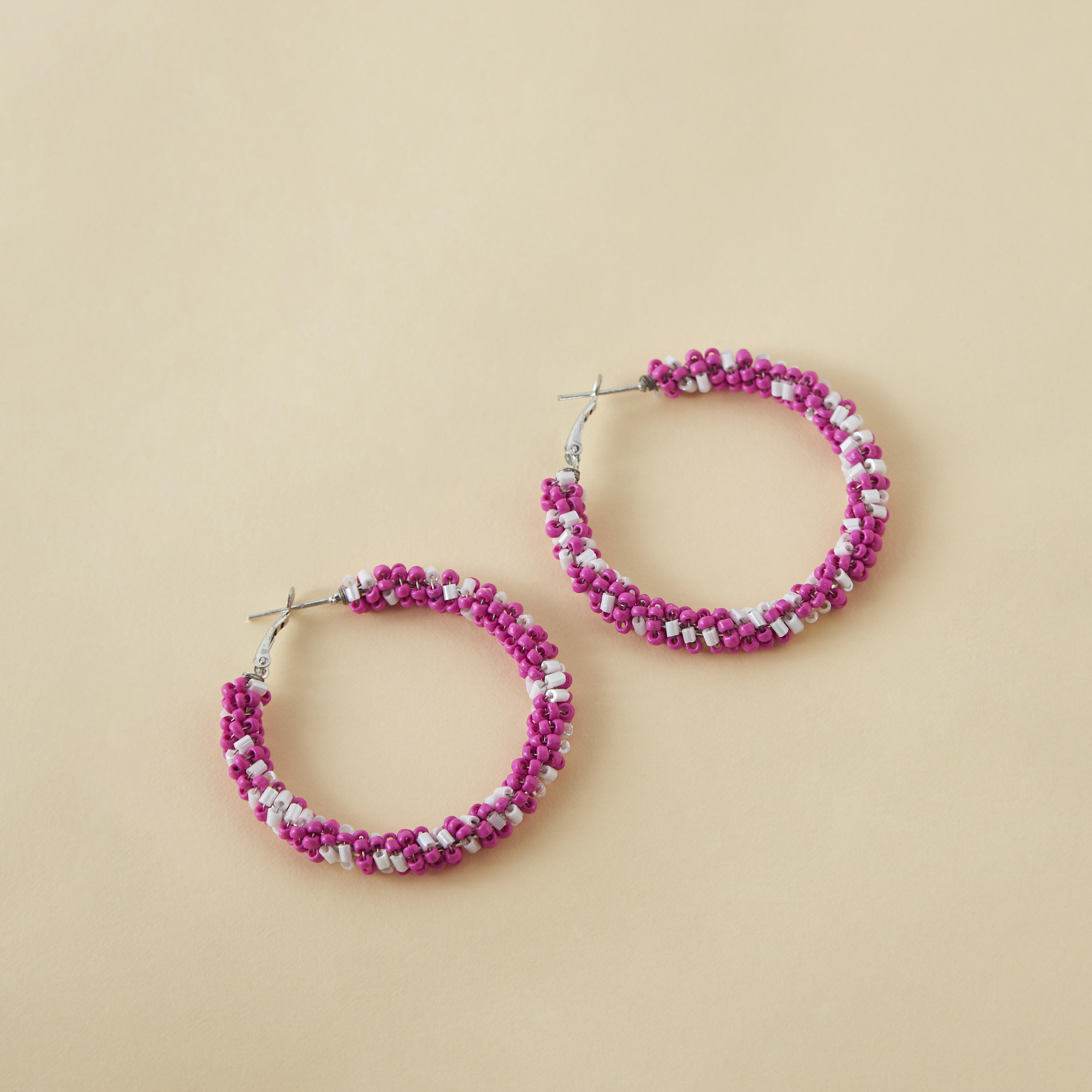 Metallic Hoop Earrings with Hinge Closure-women-watchesandjewellery-jewellery-earrings-image-1