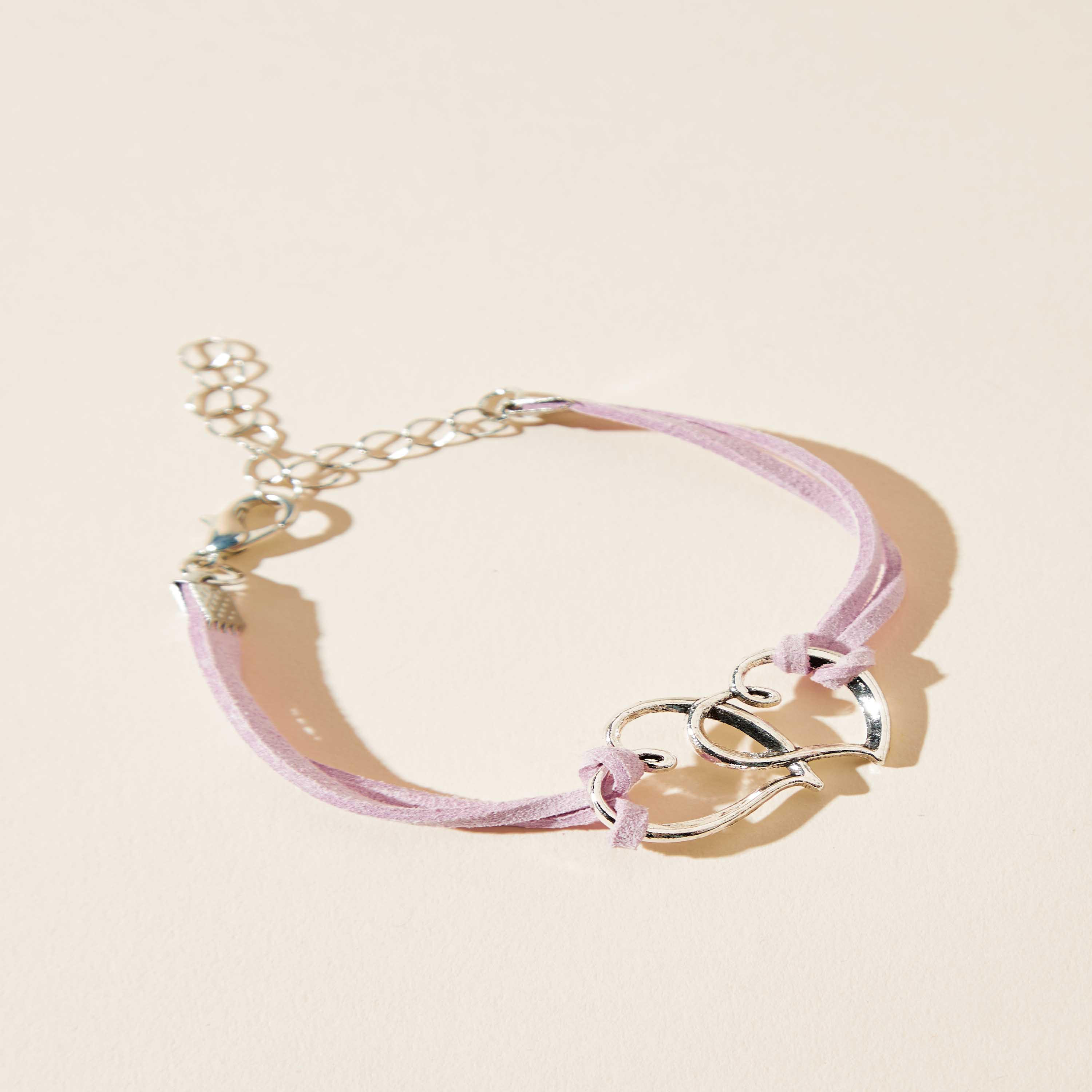Mistotes Heart Pendant Bracelet with Lobster Clasp Closure-women-watchesandjewellery-jewellery-banglesandbracelets-image-1