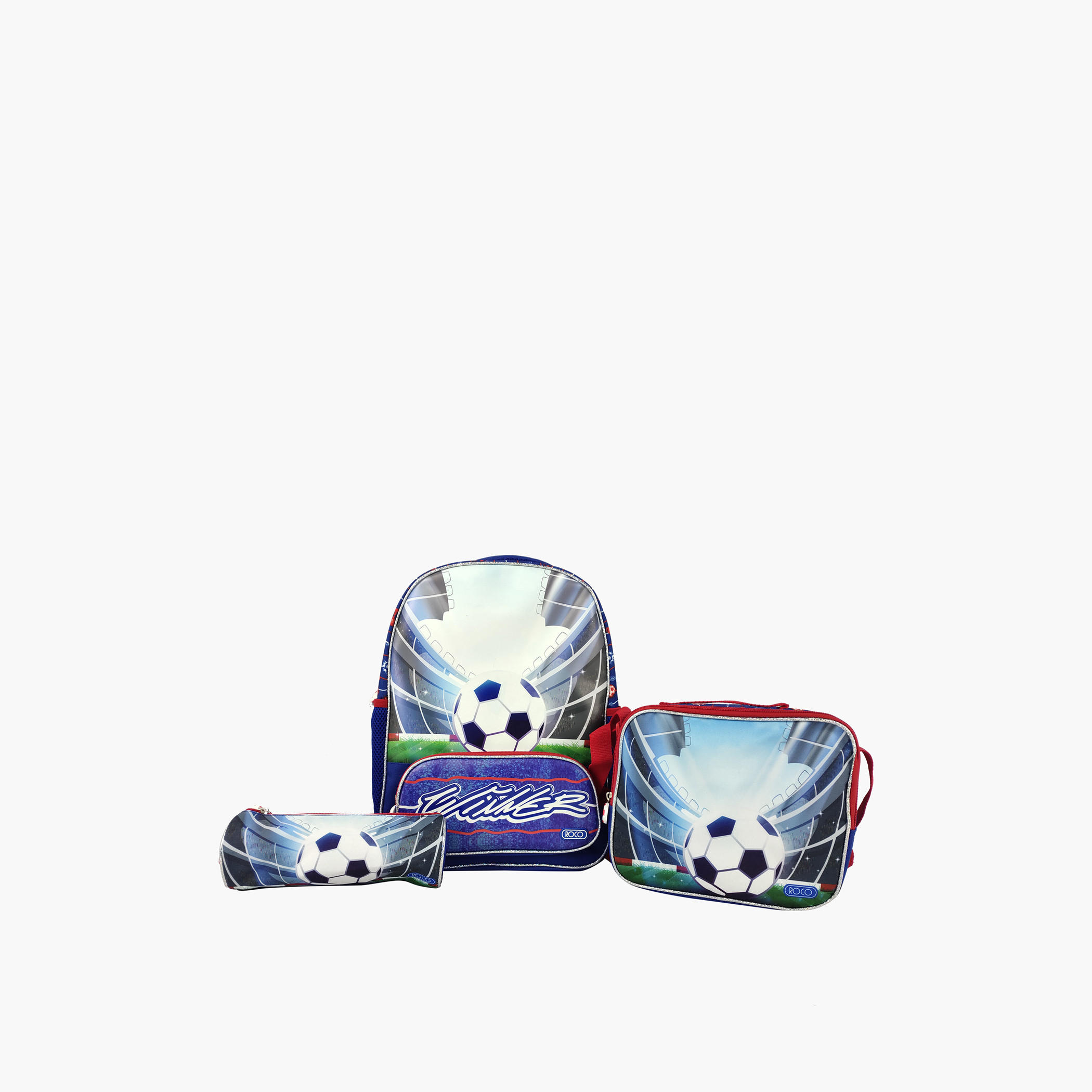 Roco Football Print 3-Piece Backpack Set - 16 inches-school-bagsandbackpacks-sets-image-1