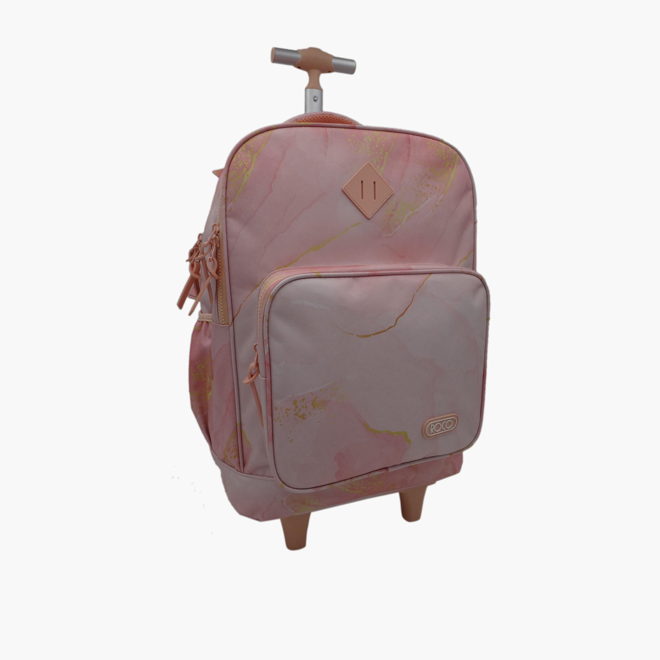 Roco Marble Print Trolley Backpack - 18 inches-school-bagsandbackpacks-trolleybags-image-2