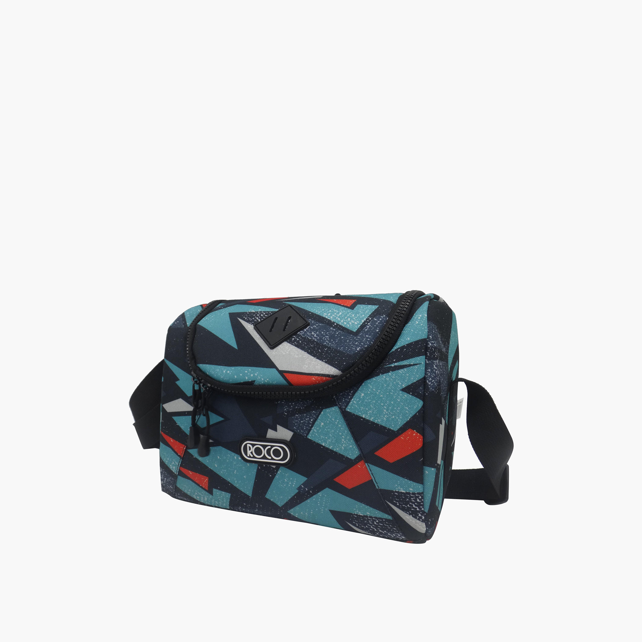 شنطة غداء بسحاب إغلاق وطبعات هندسية من روكو-school-lunchessentials-lunchbags-image-1