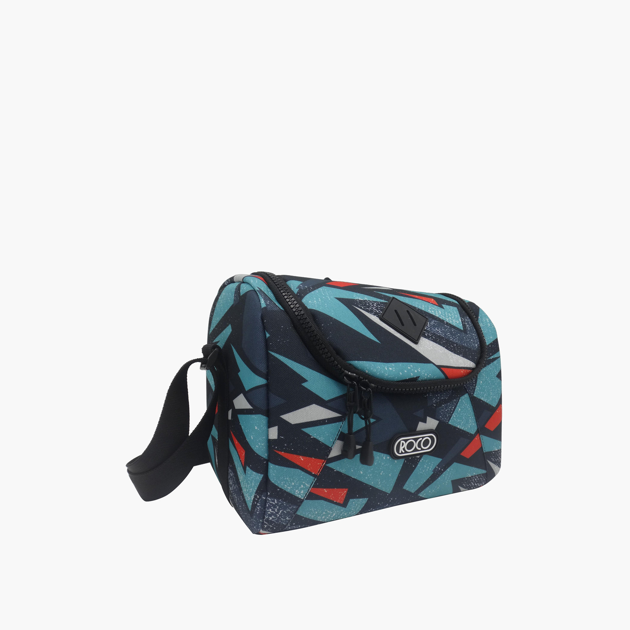 شنطة غداء بسحاب إغلاق وطبعات هندسية من روكو-school-lunchessentials-lunchbags-image-2