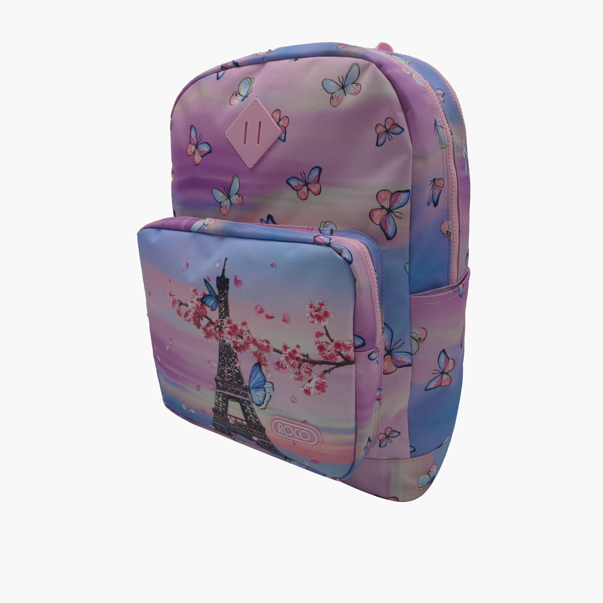Roco Paris Graphic Print Backpack with Pencil Pouch - 17 inches-school-bagsandbackpacks-backpacks-image-1