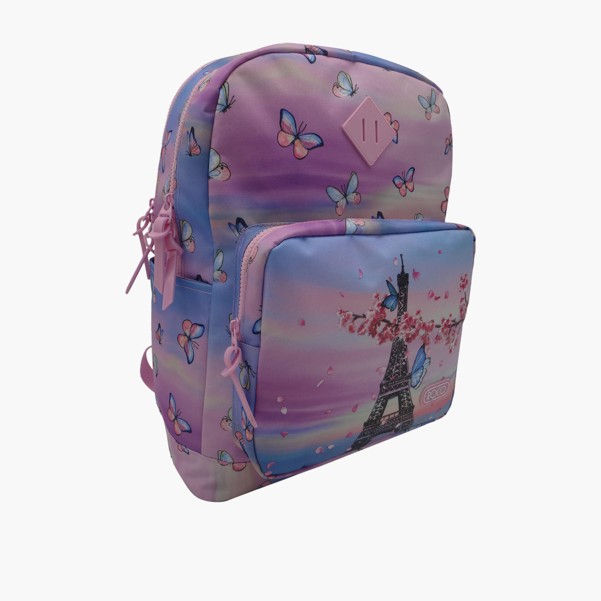 Roco Paris Graphic Print Backpack with Pencil Pouch - 17 inches-school-bagsandbackpacks-backpacks-image-2